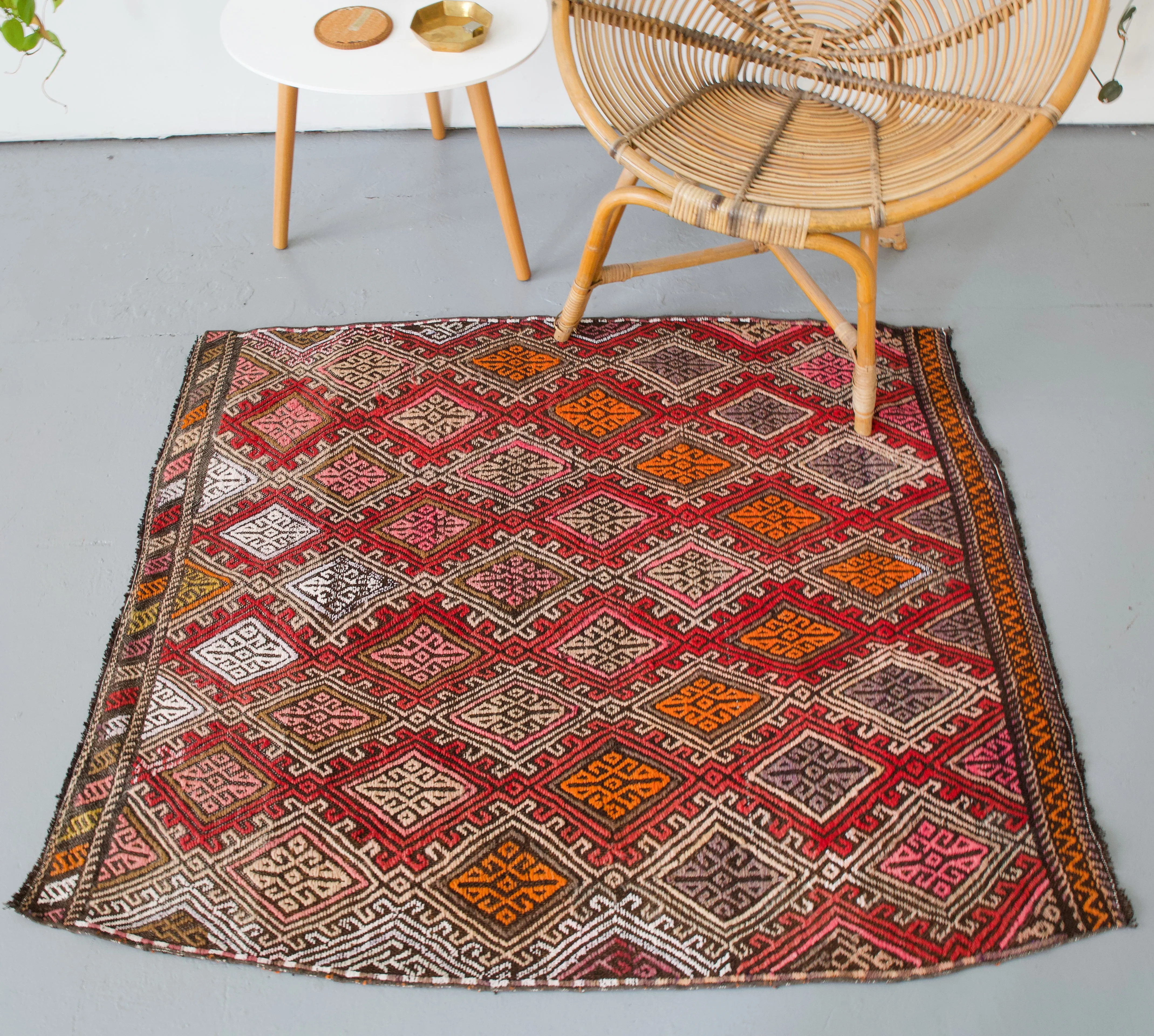 Vintage Mini Turkish Kilim Rug