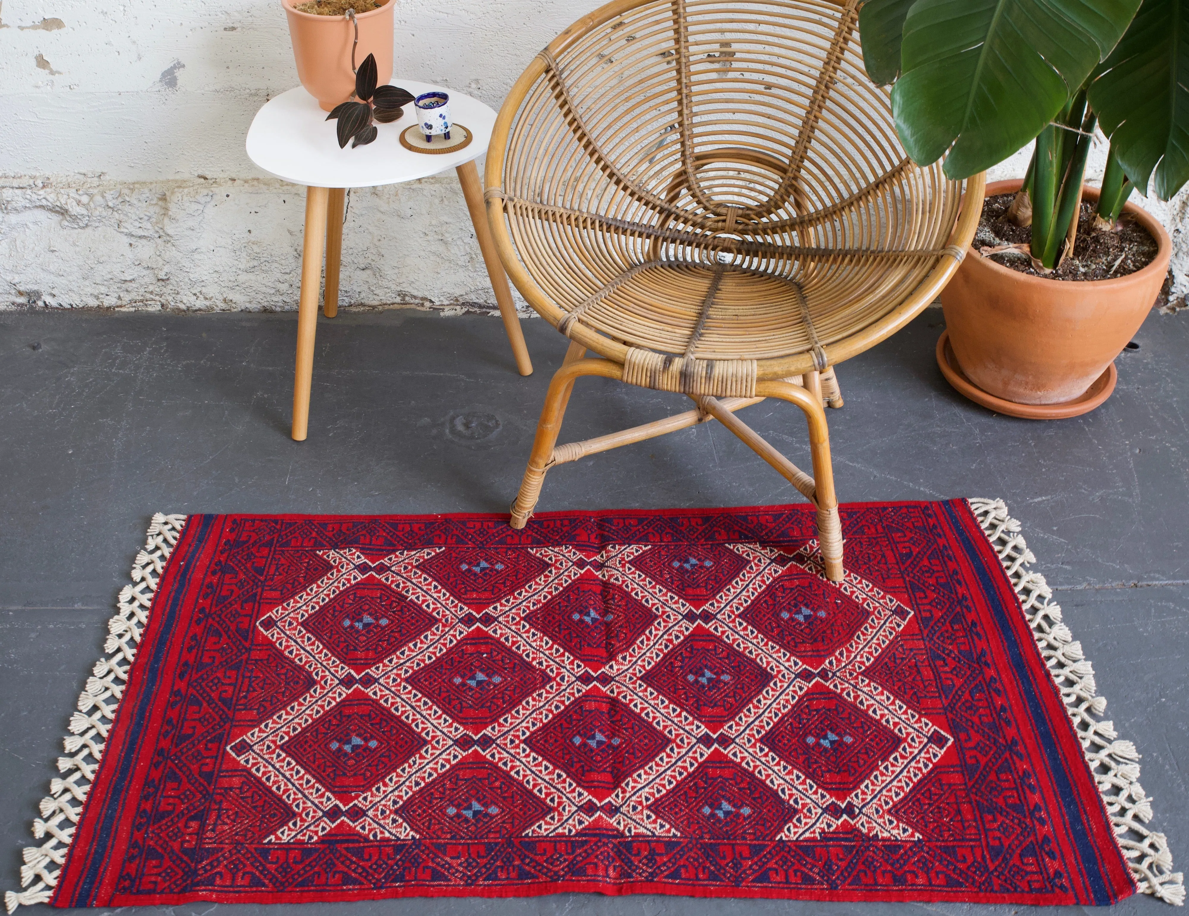 Vintage Mini Turkish Kilim Rug