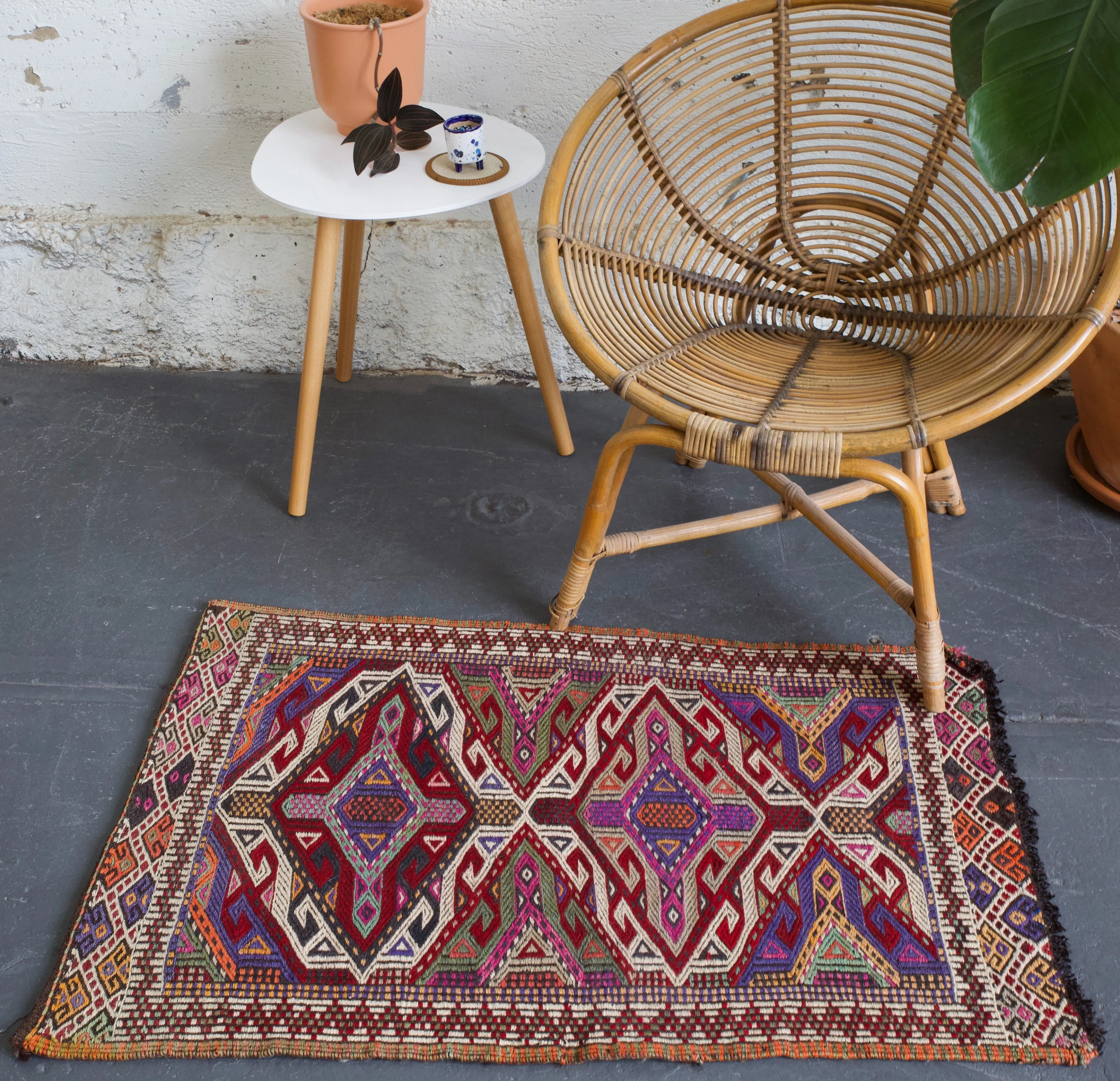 Vintage Mini Turkish Kilim Rug