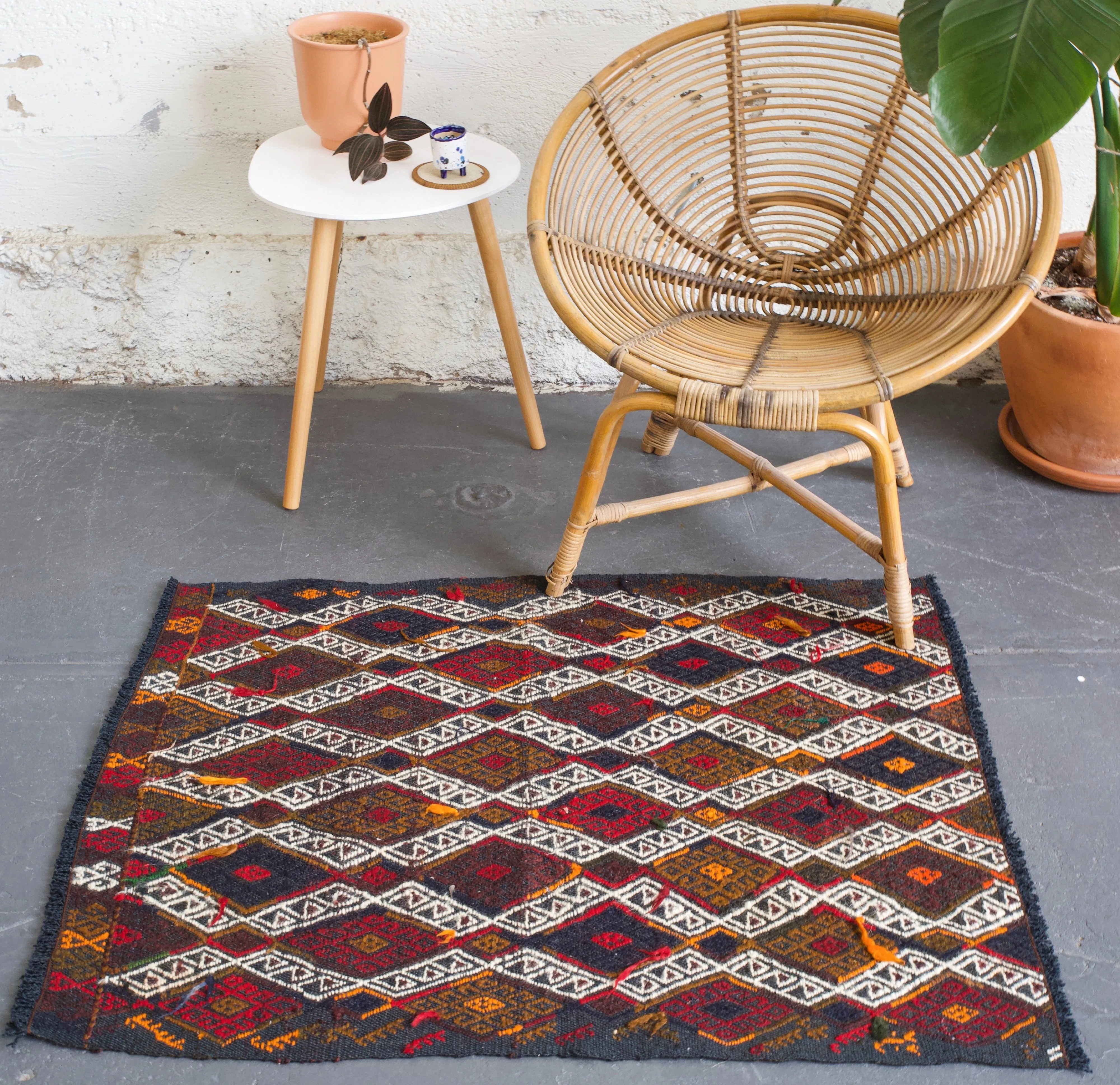 Vintage Mini Turkish Kilim Rug