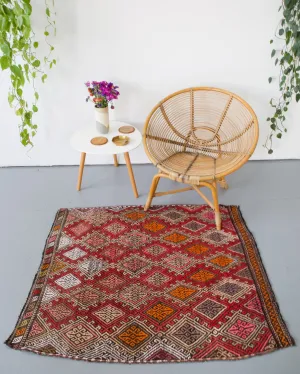 Vintage Mini Turkish Kilim Rug