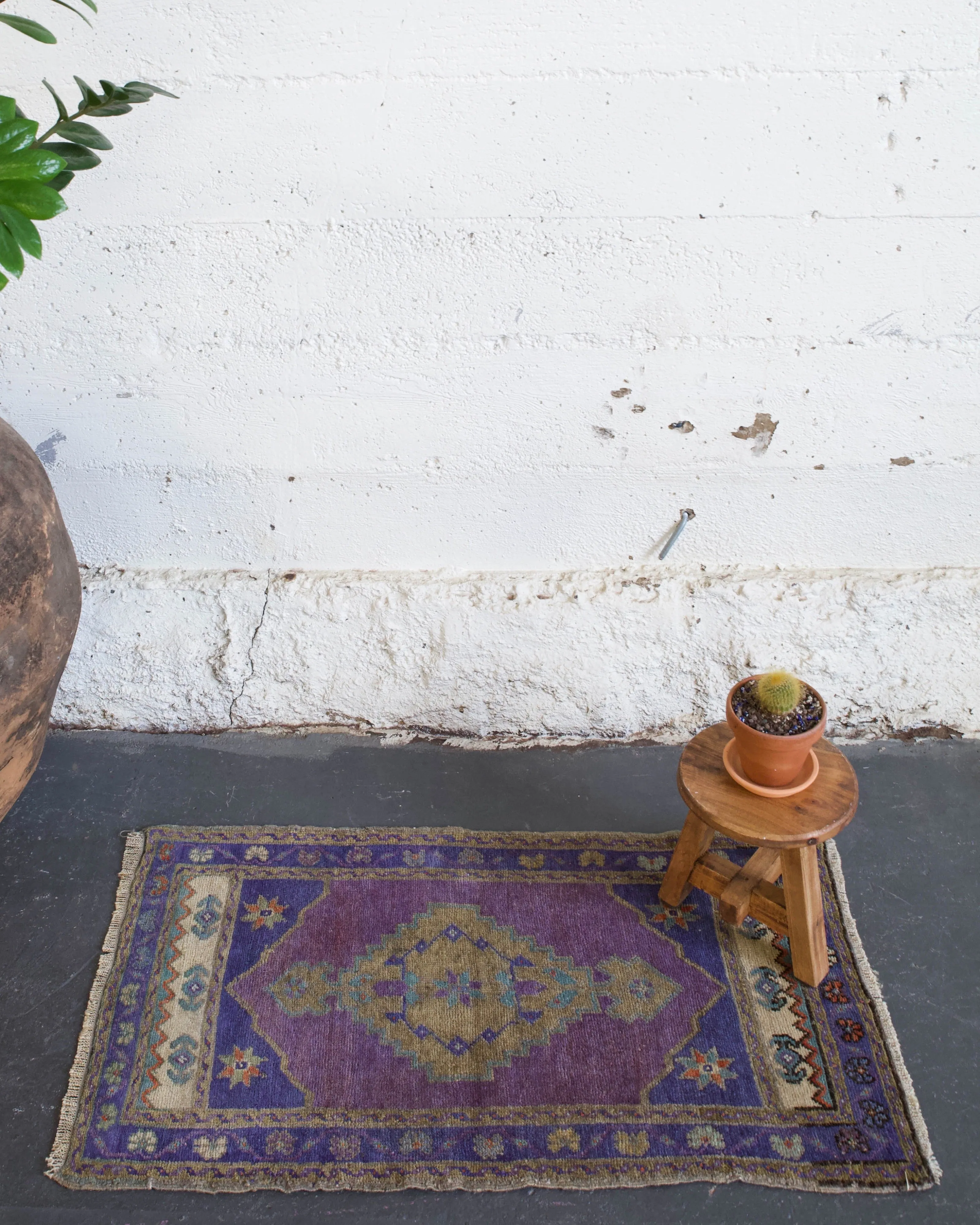 Vintage Mini Turkish Rug 1'10"x3'1"