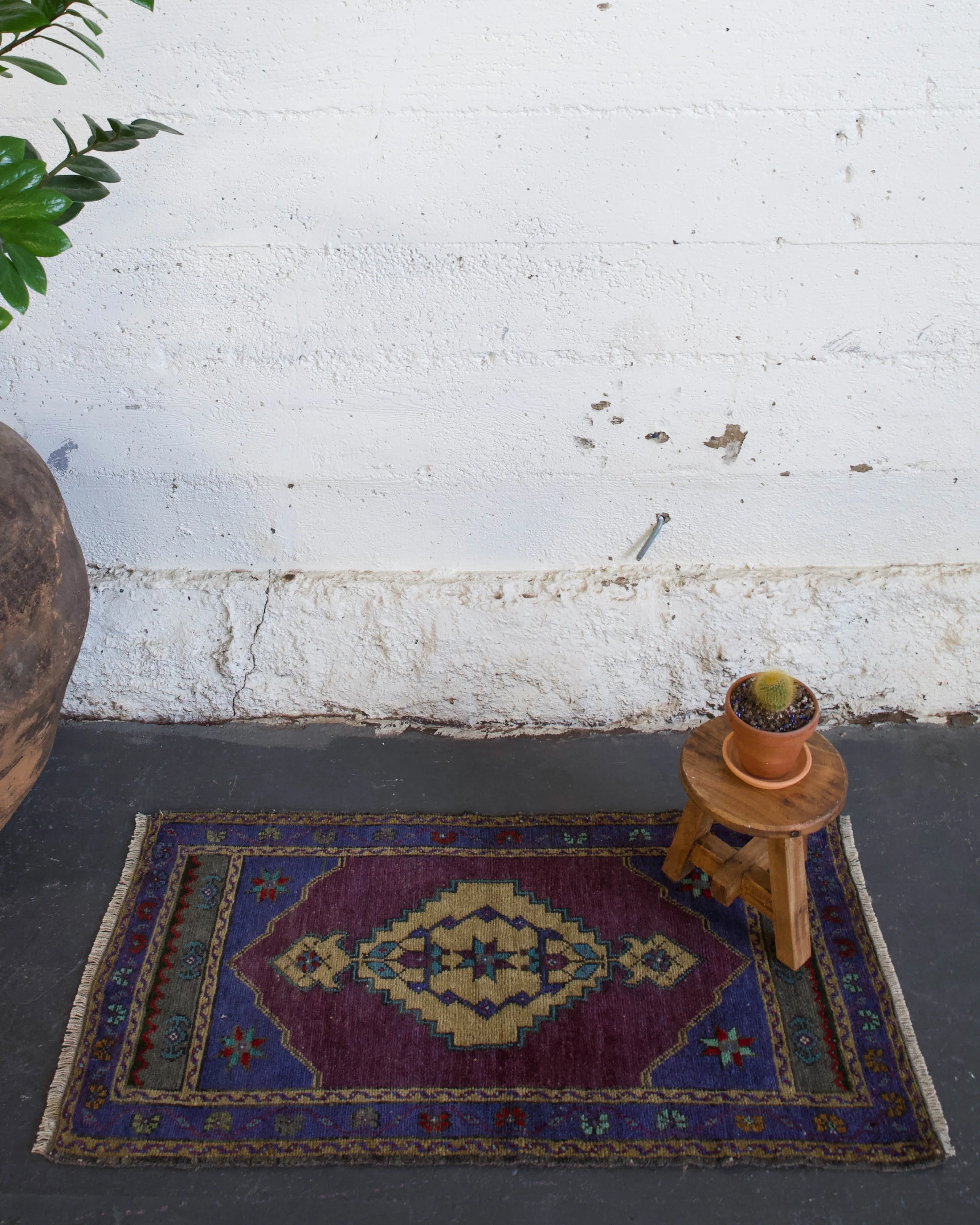 Vintage Mini Turkish Rug 1'10"x3'5"