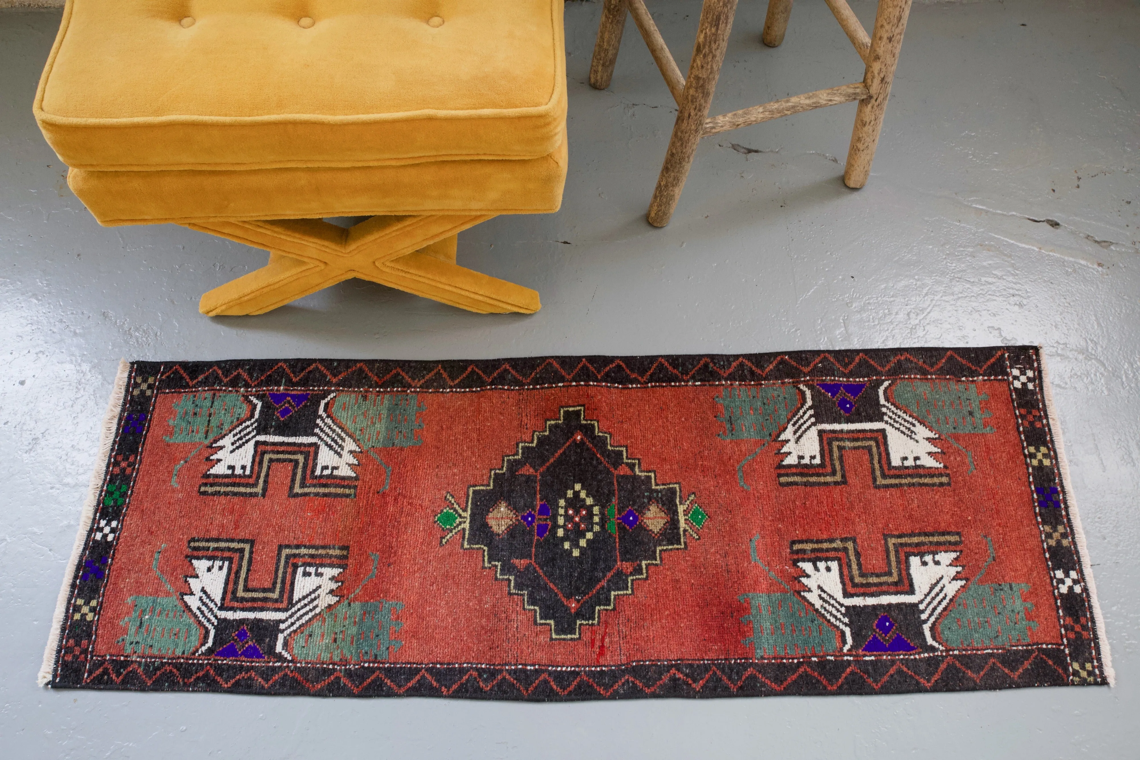Vintage Mini Turkish Rug