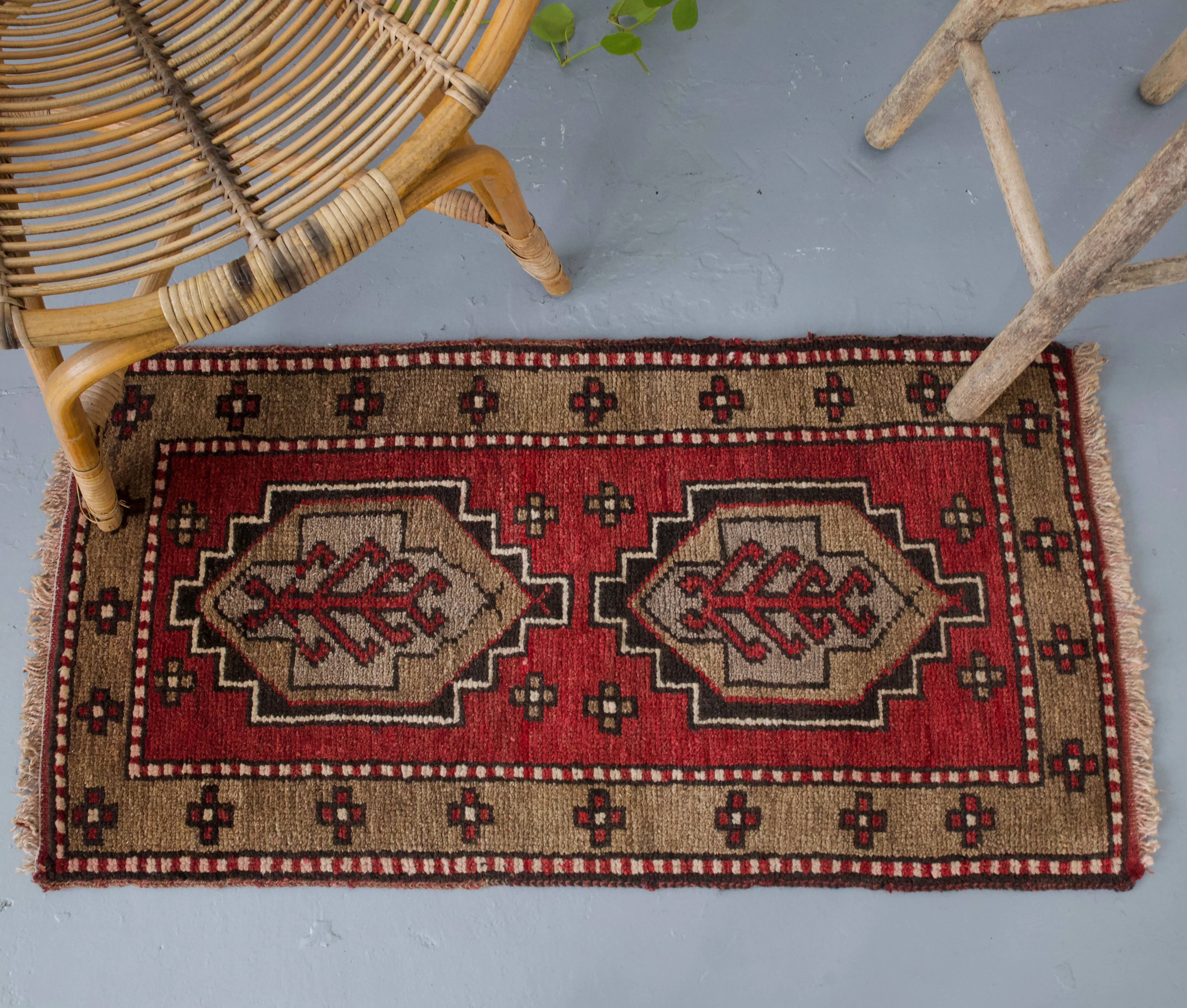 Vintage Mini Turkish Rug