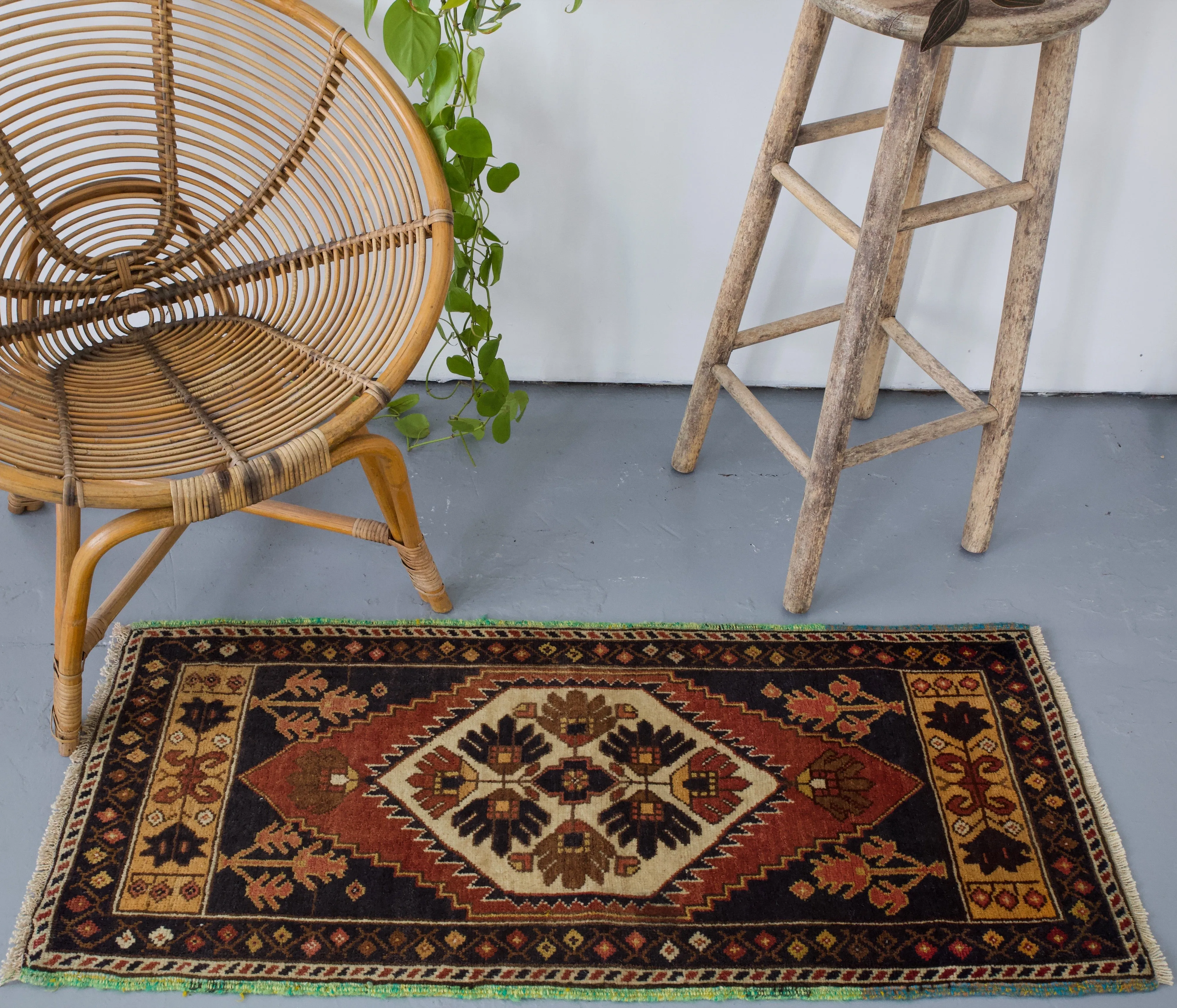 Vintage Mini Turkish Rug