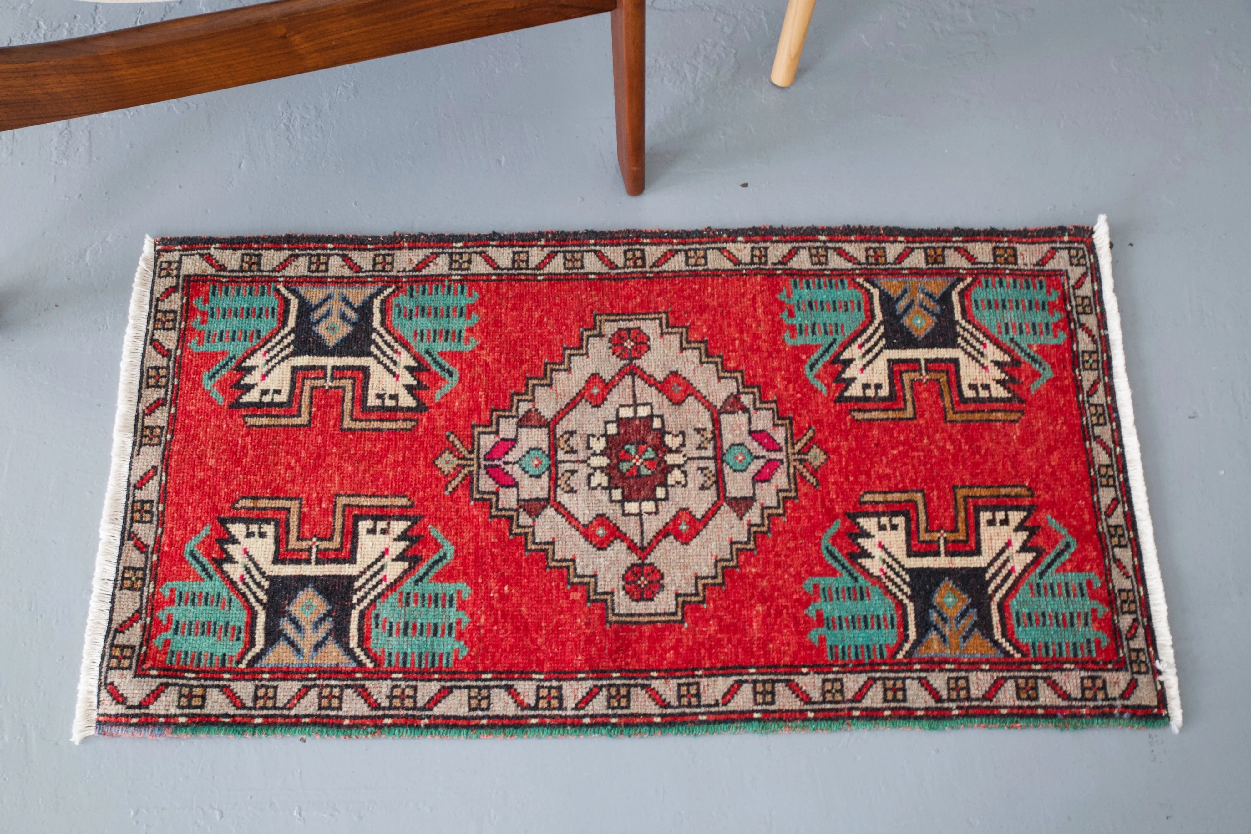 Vintage Mini Turkish Rug