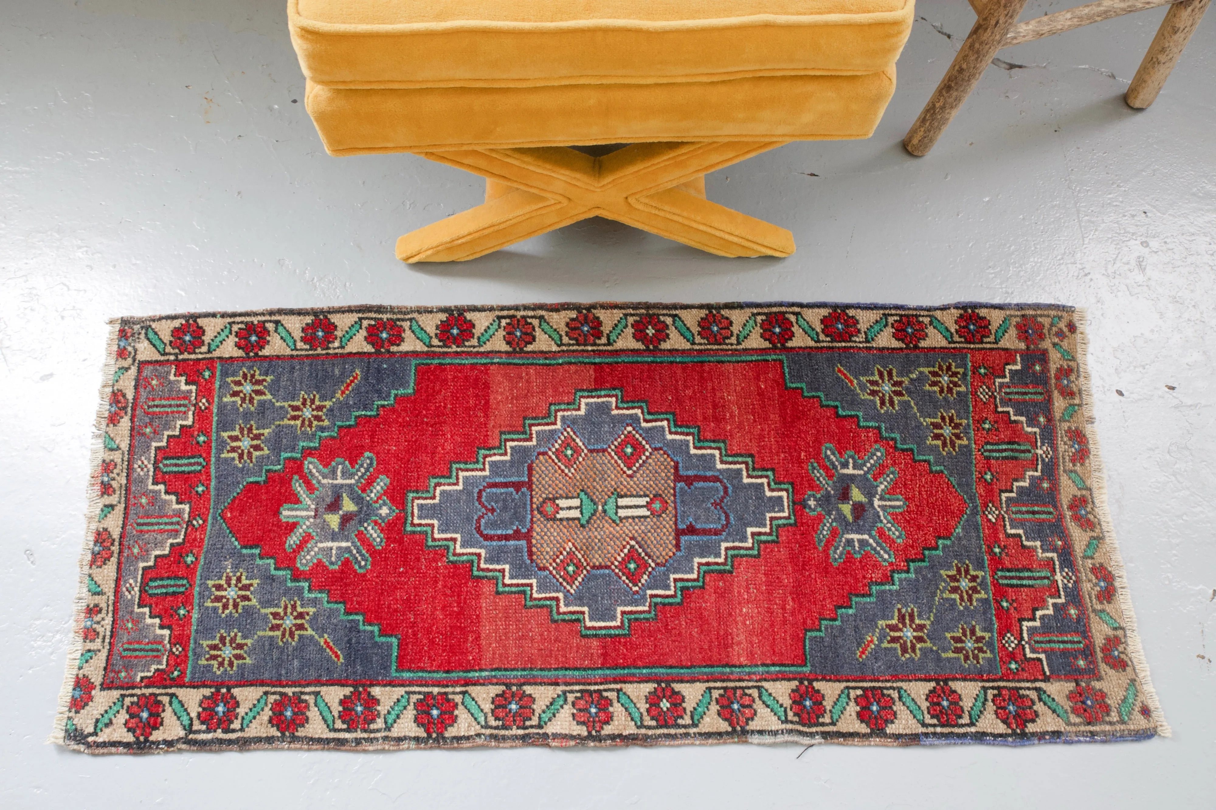 Vintage Mini Turkish Rug