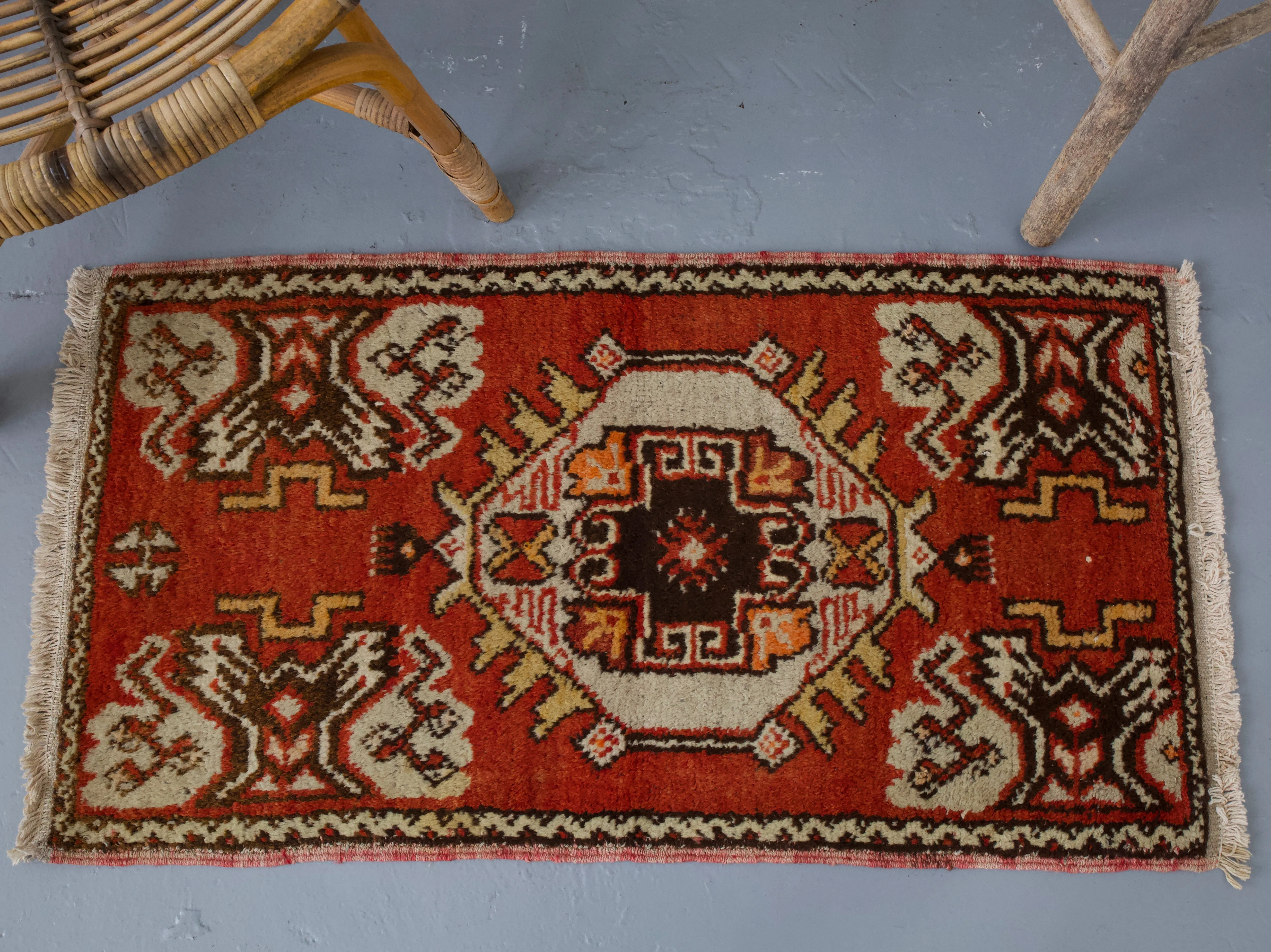 Vintage Mini Turkish Rug