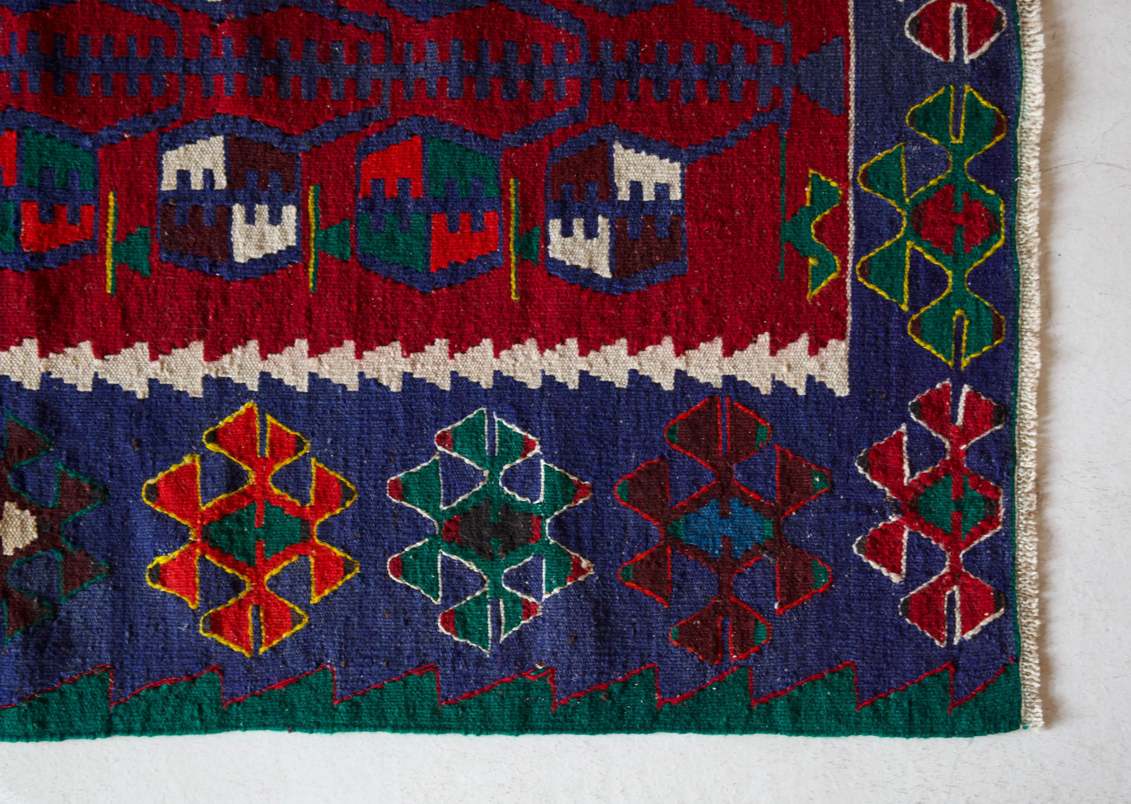 Vintage Oushak Kilim Rug 2'10"x4'3"
