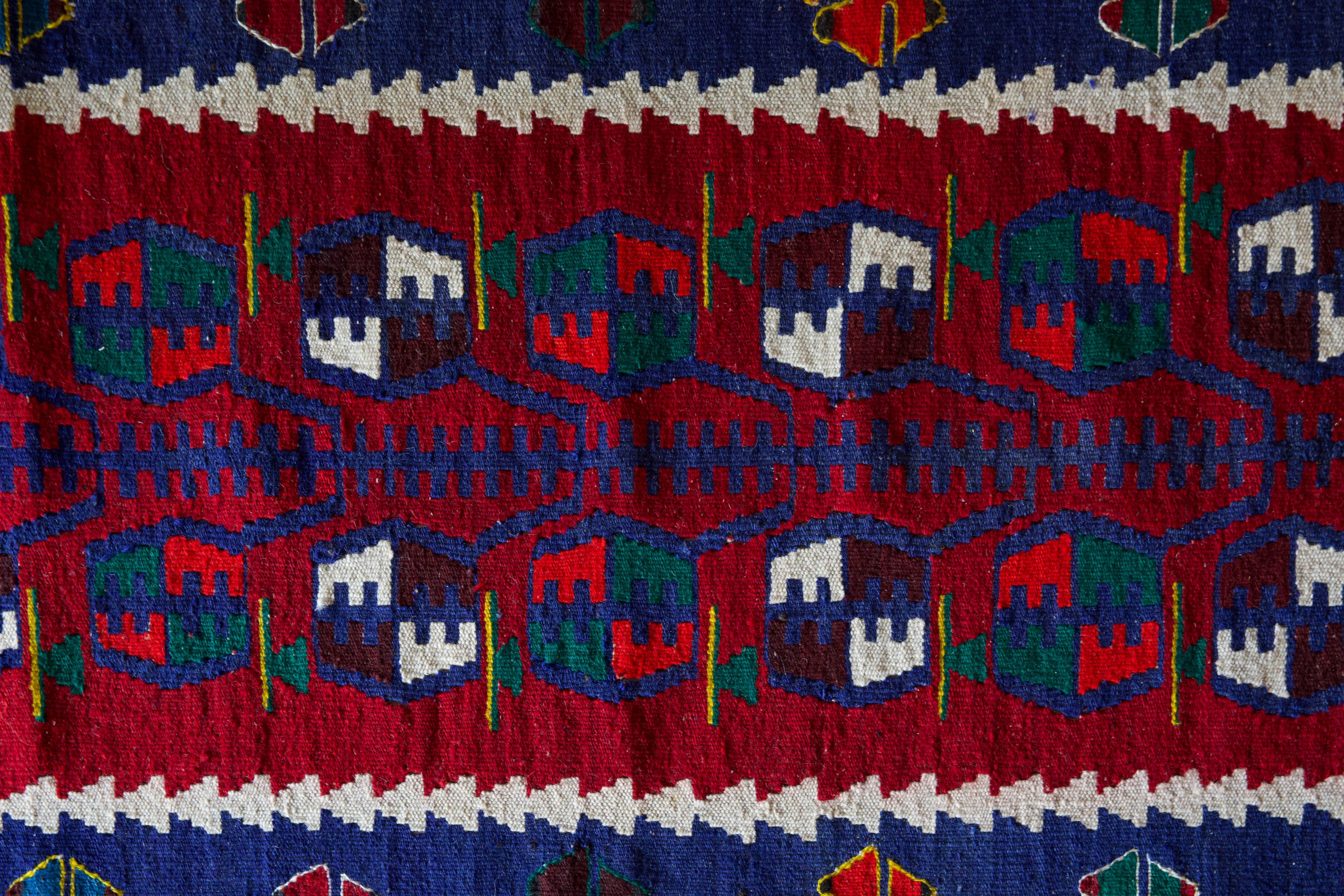 Vintage Oushak Kilim Rug 2'10"x4'3"