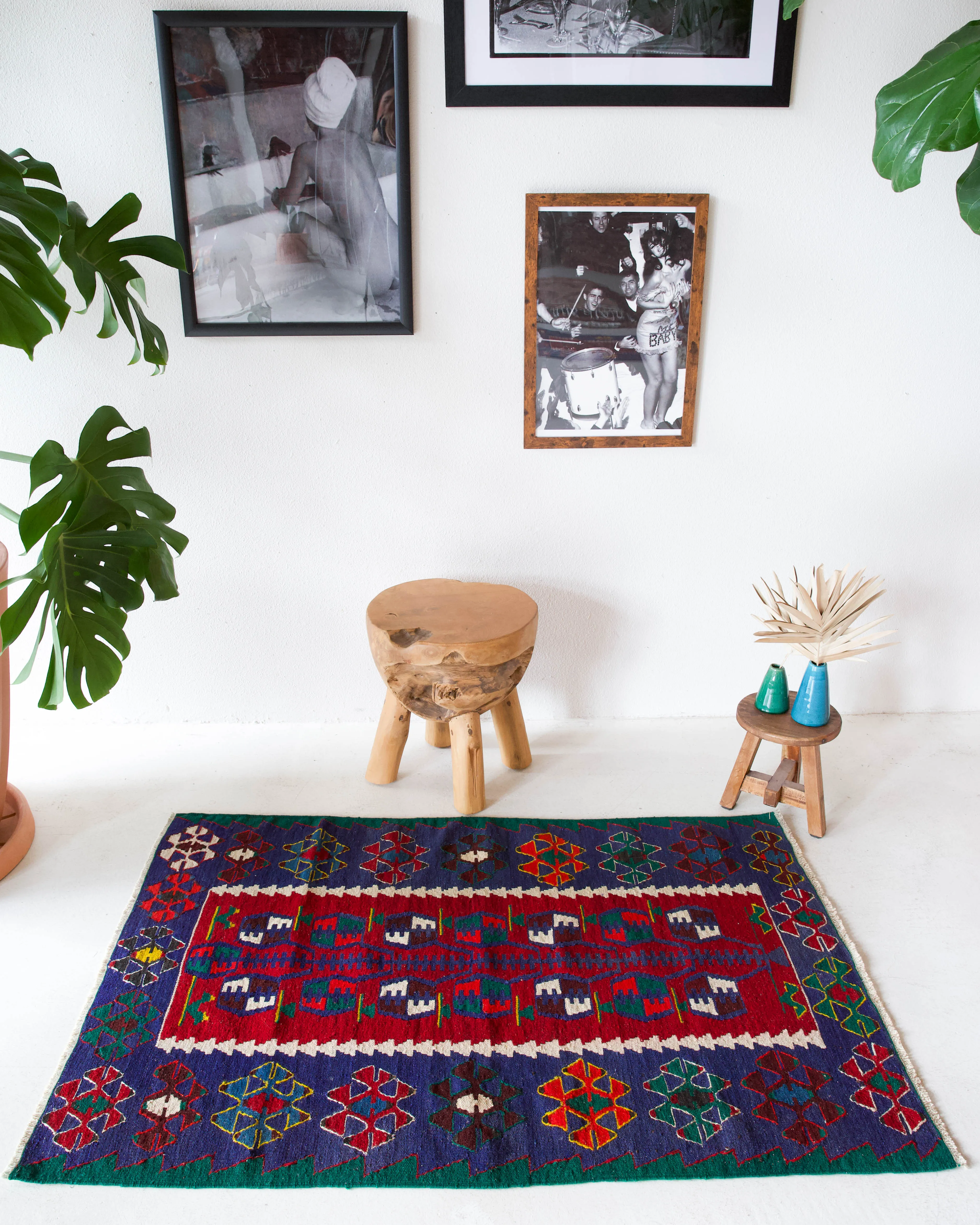 Vintage Oushak Kilim Rug 2'10"x4'3"