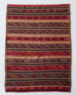 Vintage Sivas Kilim Rug 3'5"x4'8"