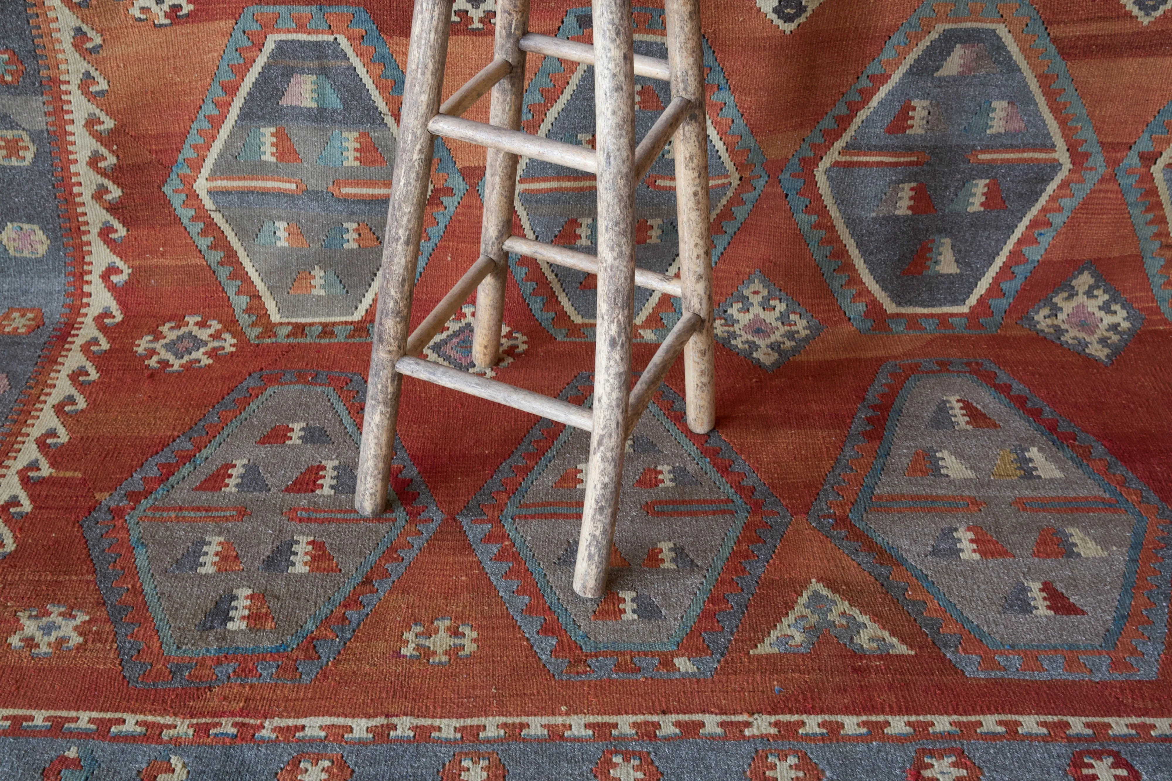 Vintage Sivas Sarkisla Kilim Rug 8'8"x11'9"