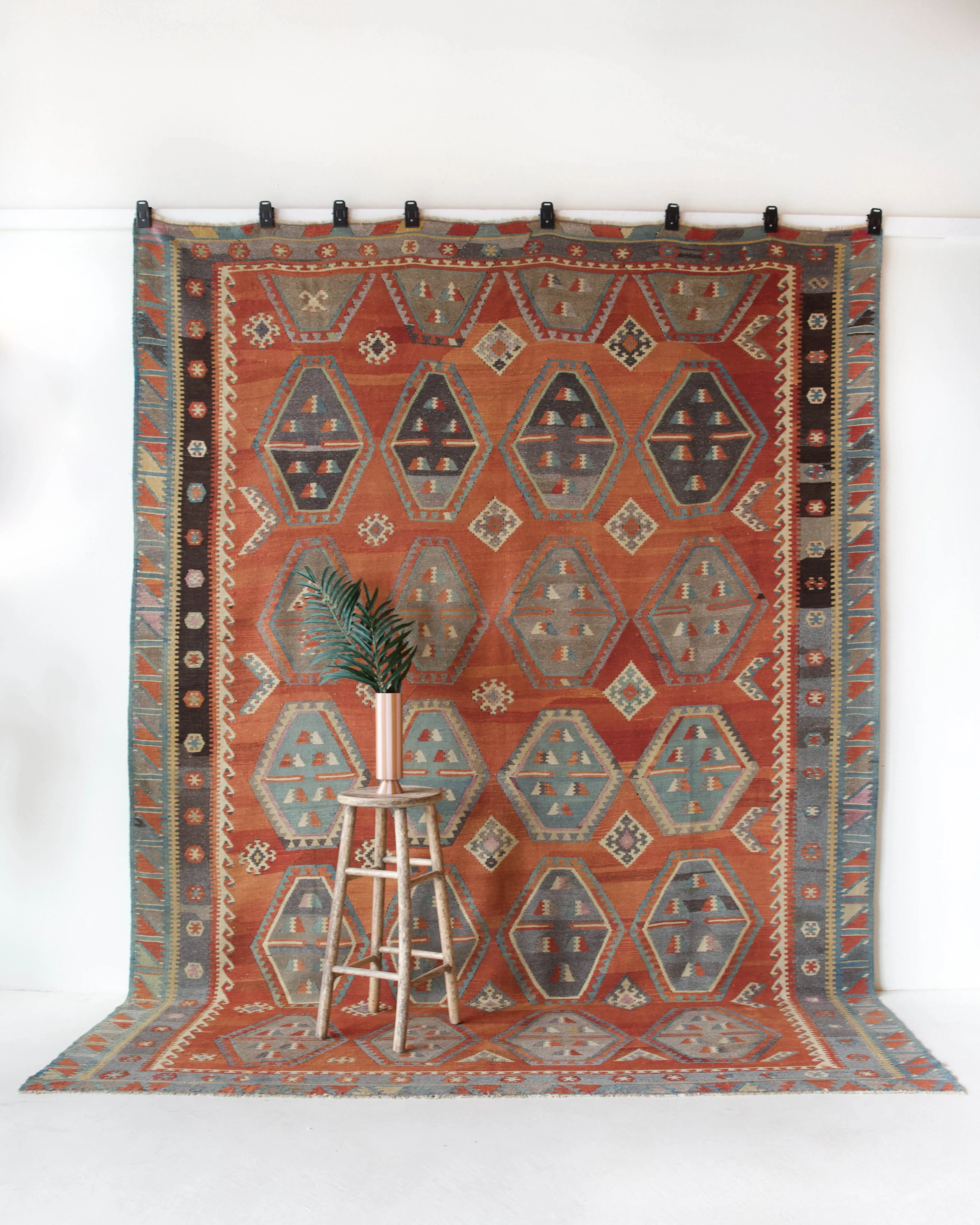 Vintage Sivas Sarkisla Kilim Rug 8'8"x11'9"