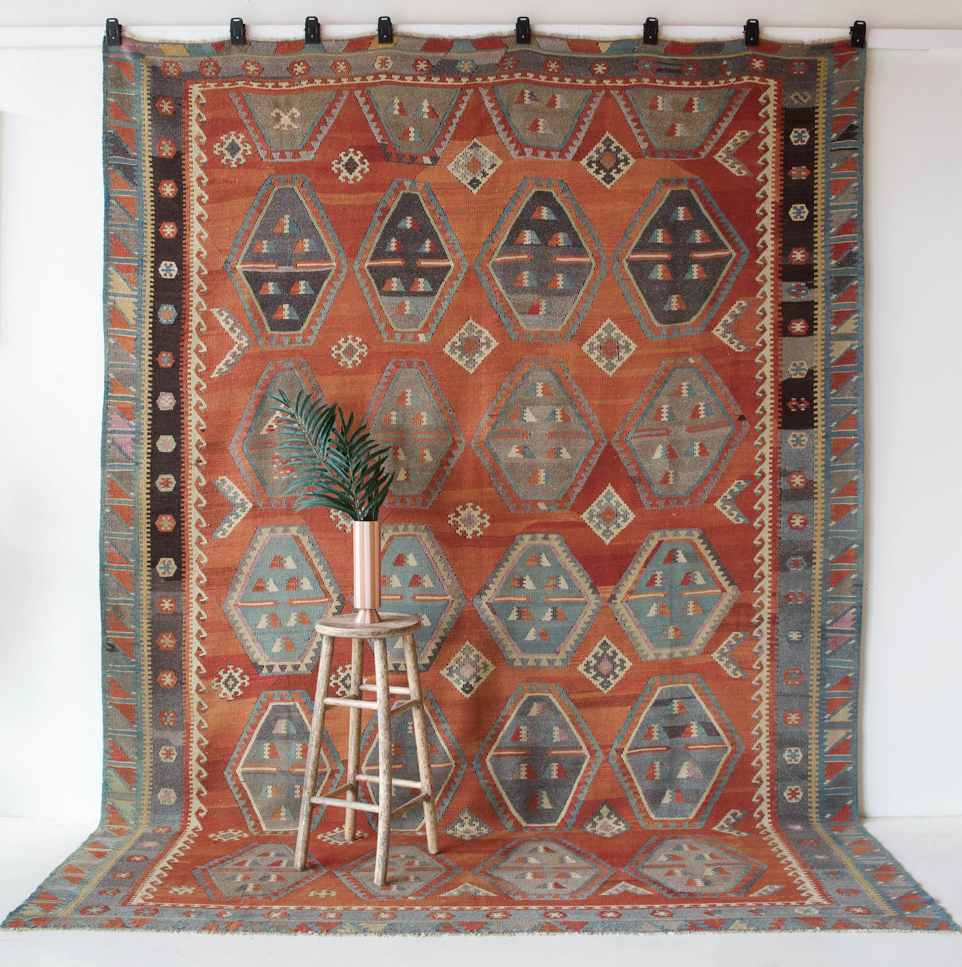 Vintage Sivas Sarkisla Kilim Rug 8'8"x11'9"