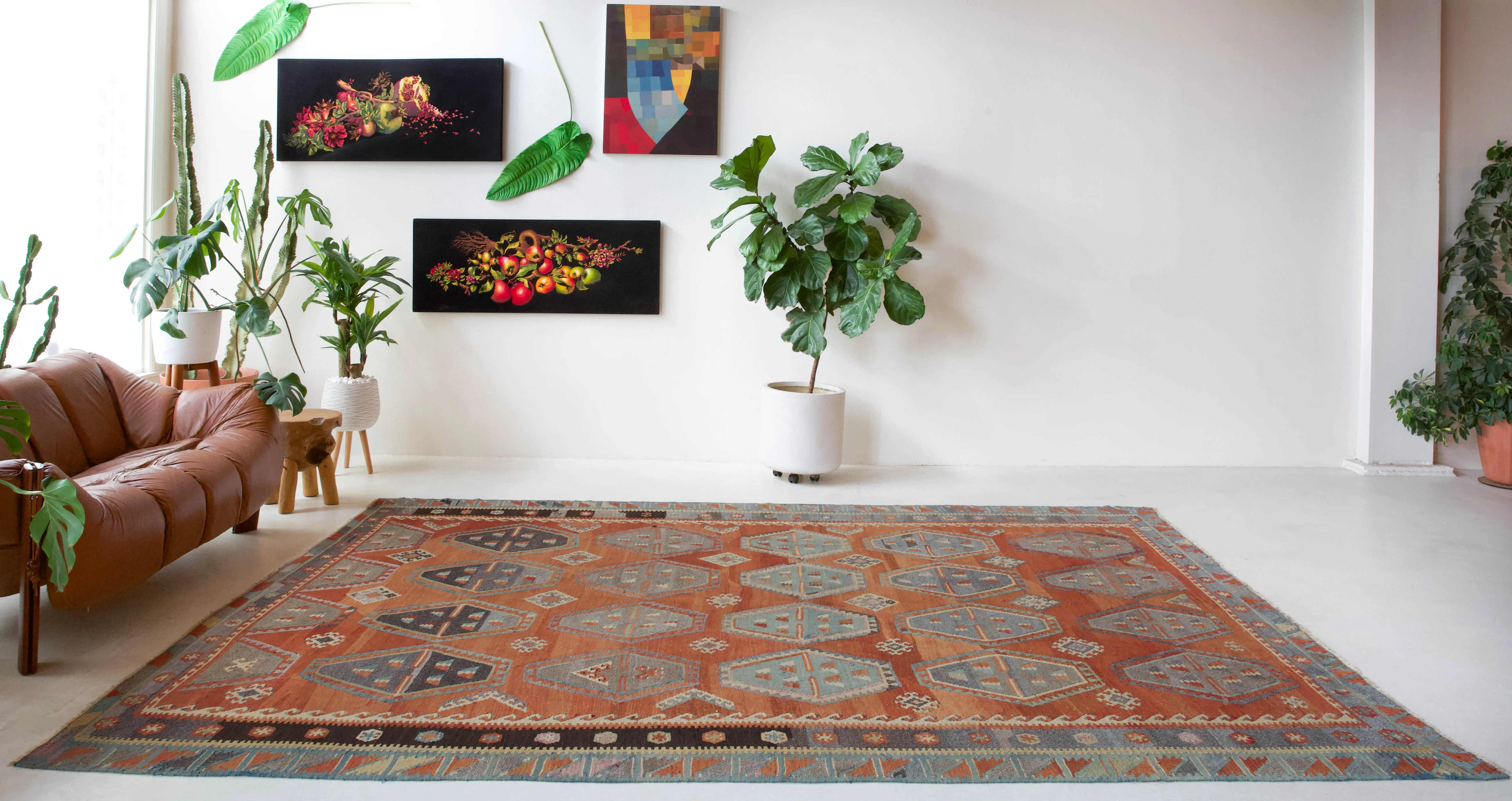 Vintage Sivas Sarkisla Kilim Rug 8'8"x11'9"