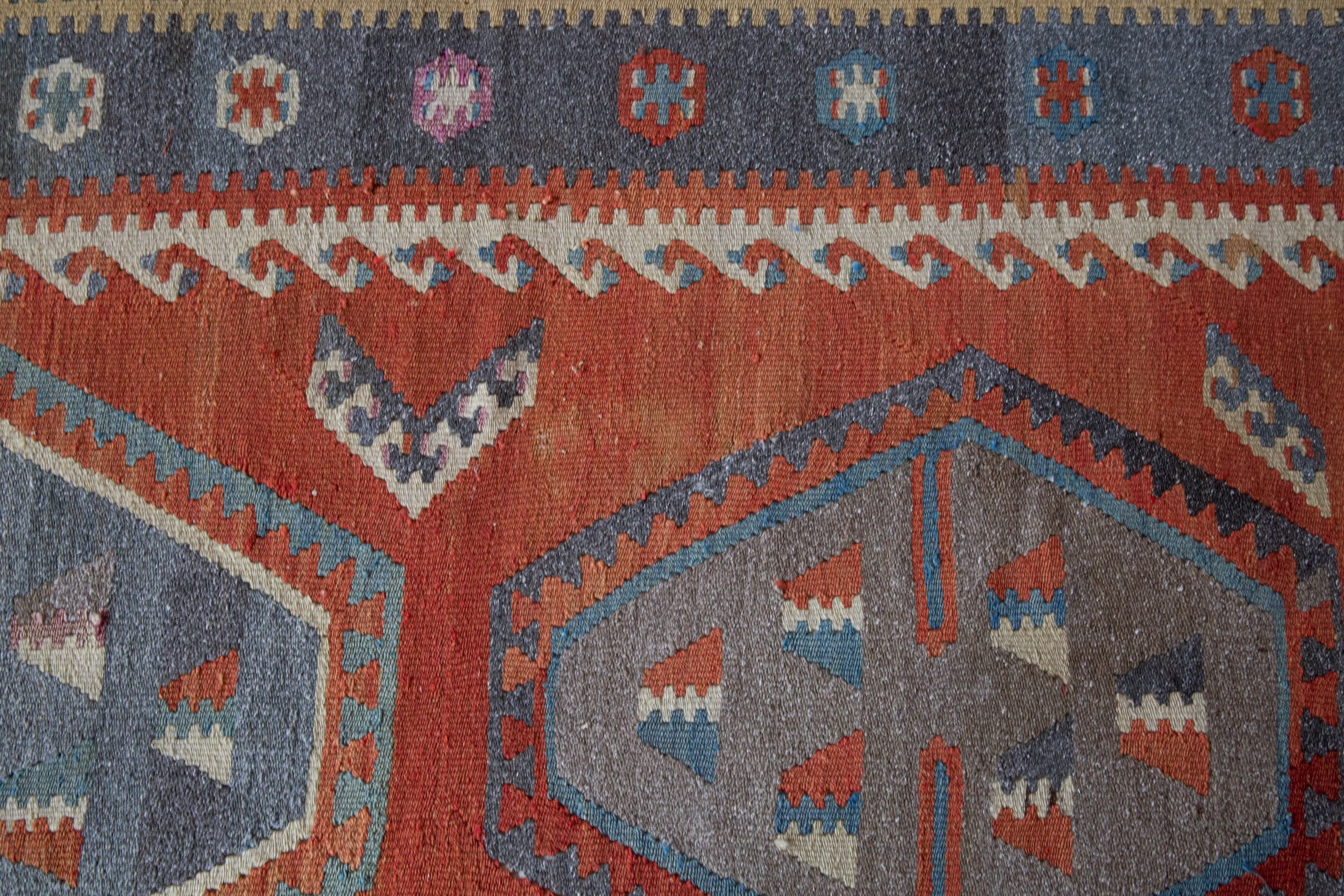 Vintage Sivas Sarkisla Kilim Rug 8'8"x11'9"