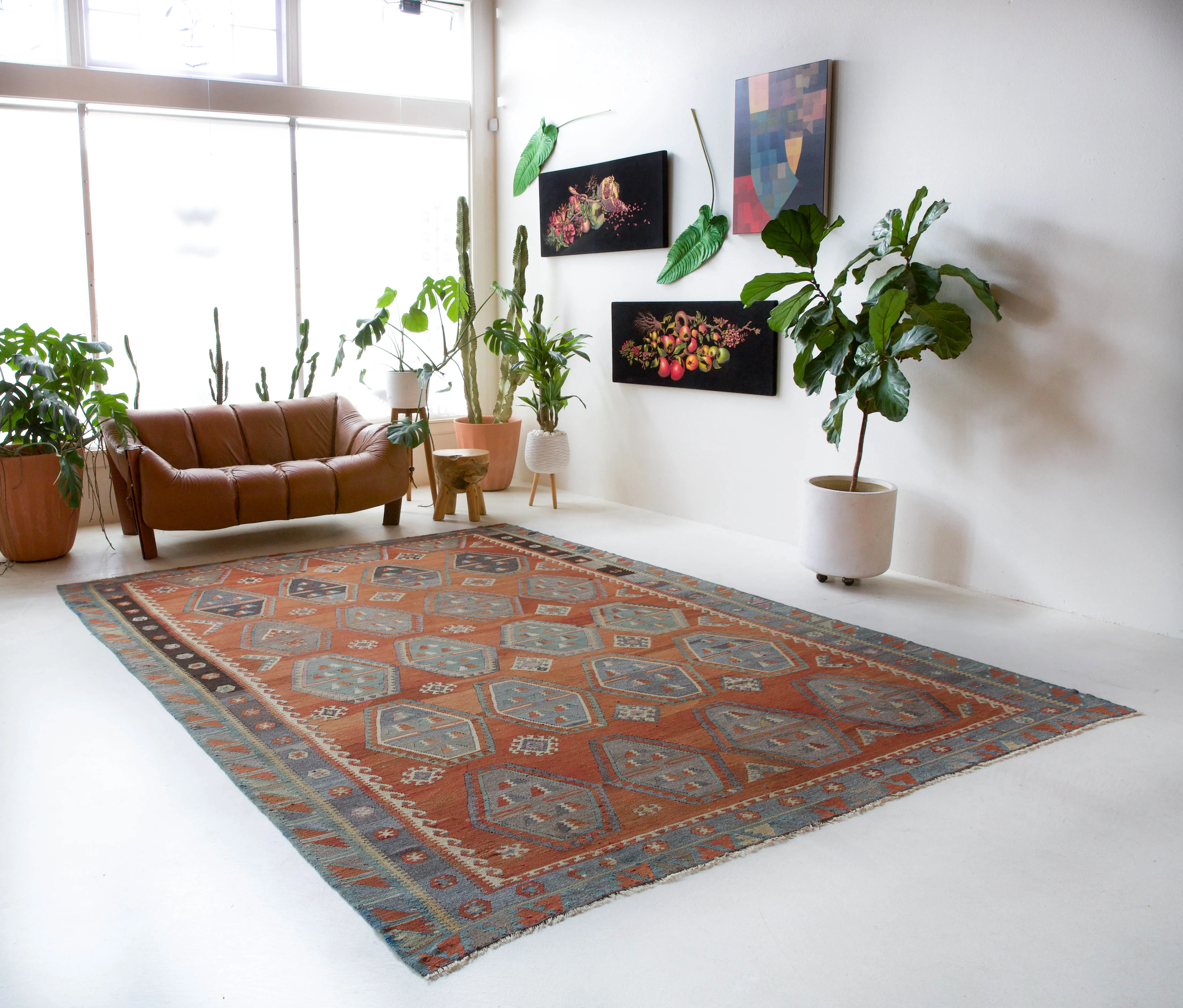 Vintage Sivas Sarkisla Kilim Rug 8'8"x11'9"