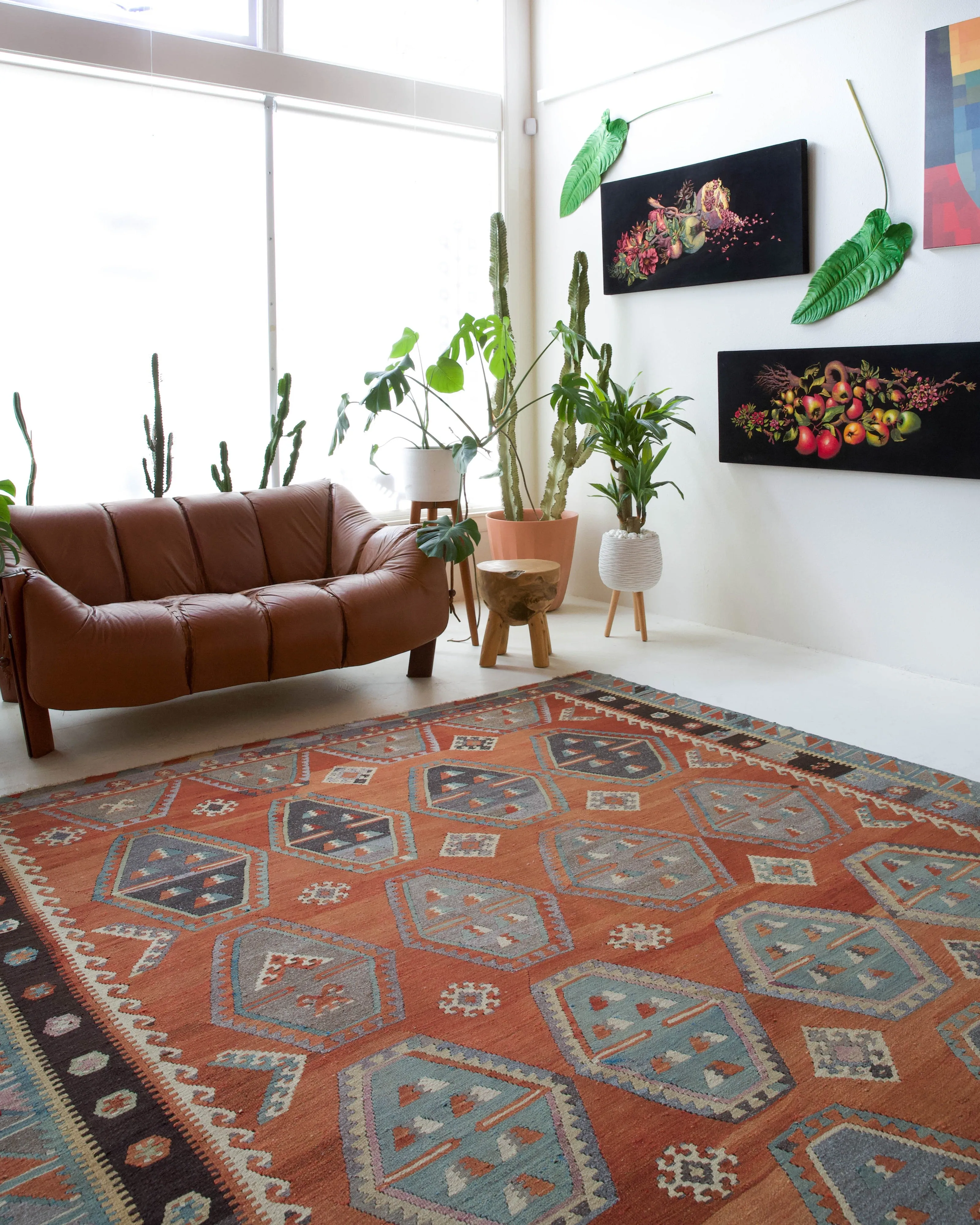 Vintage Sivas Sarkisla Kilim Rug 8'8"x11'9"
