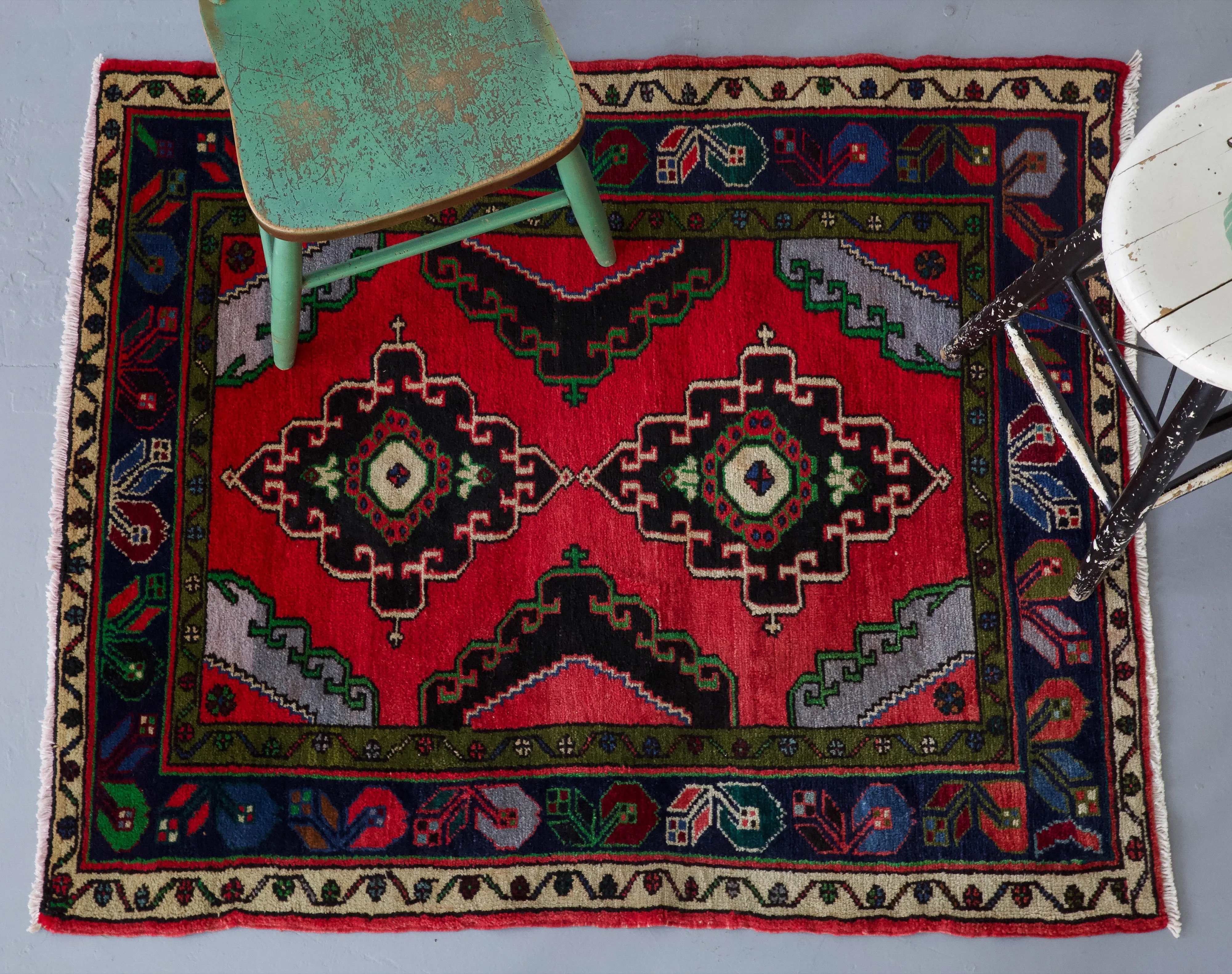 Vintage Turkish Anatolian Rug