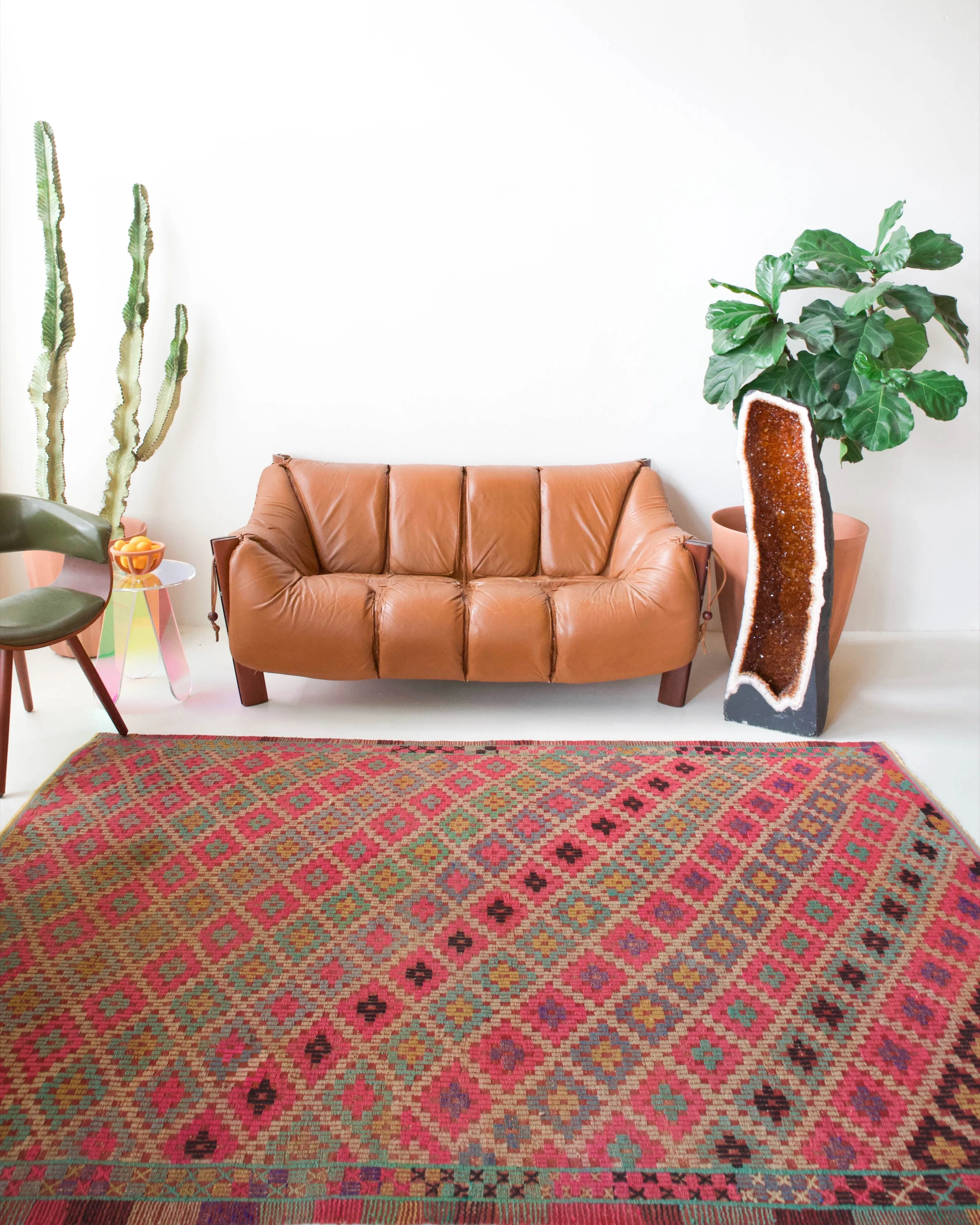 Vintage Turkish Cicim Kilim Rug 6'x8'8"