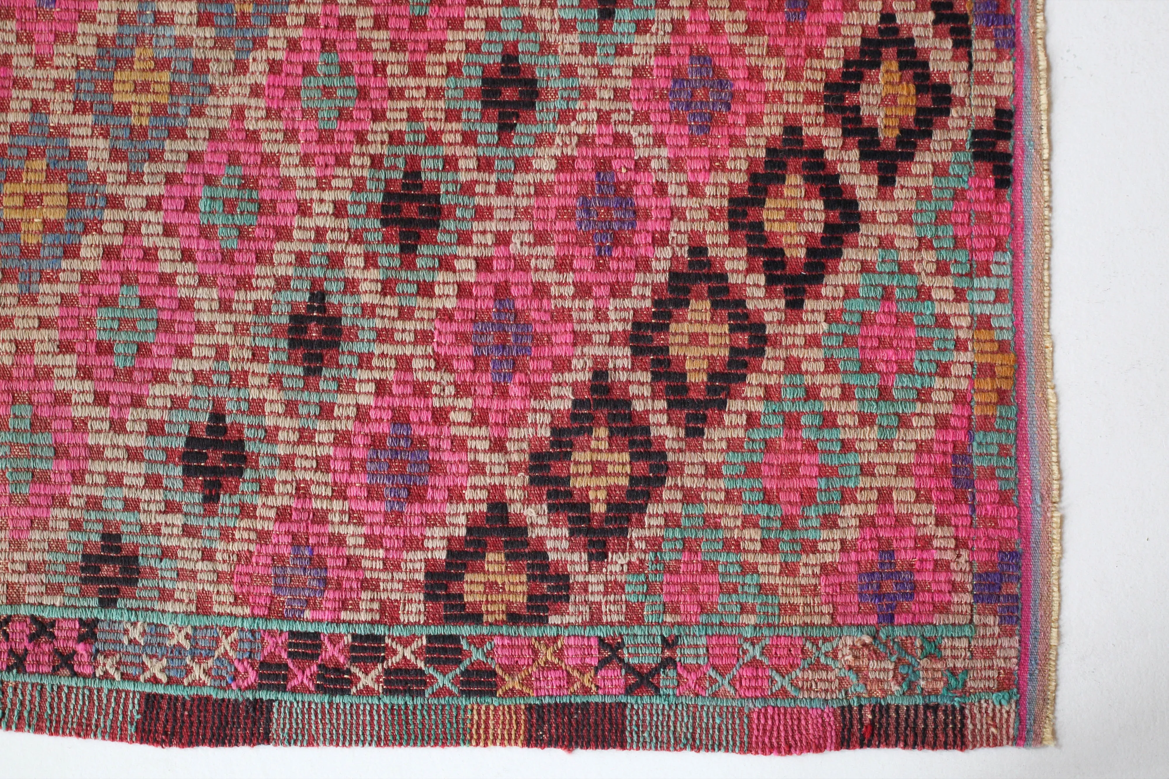 Vintage Turkish Cicim Kilim Rug 6'x8'8"