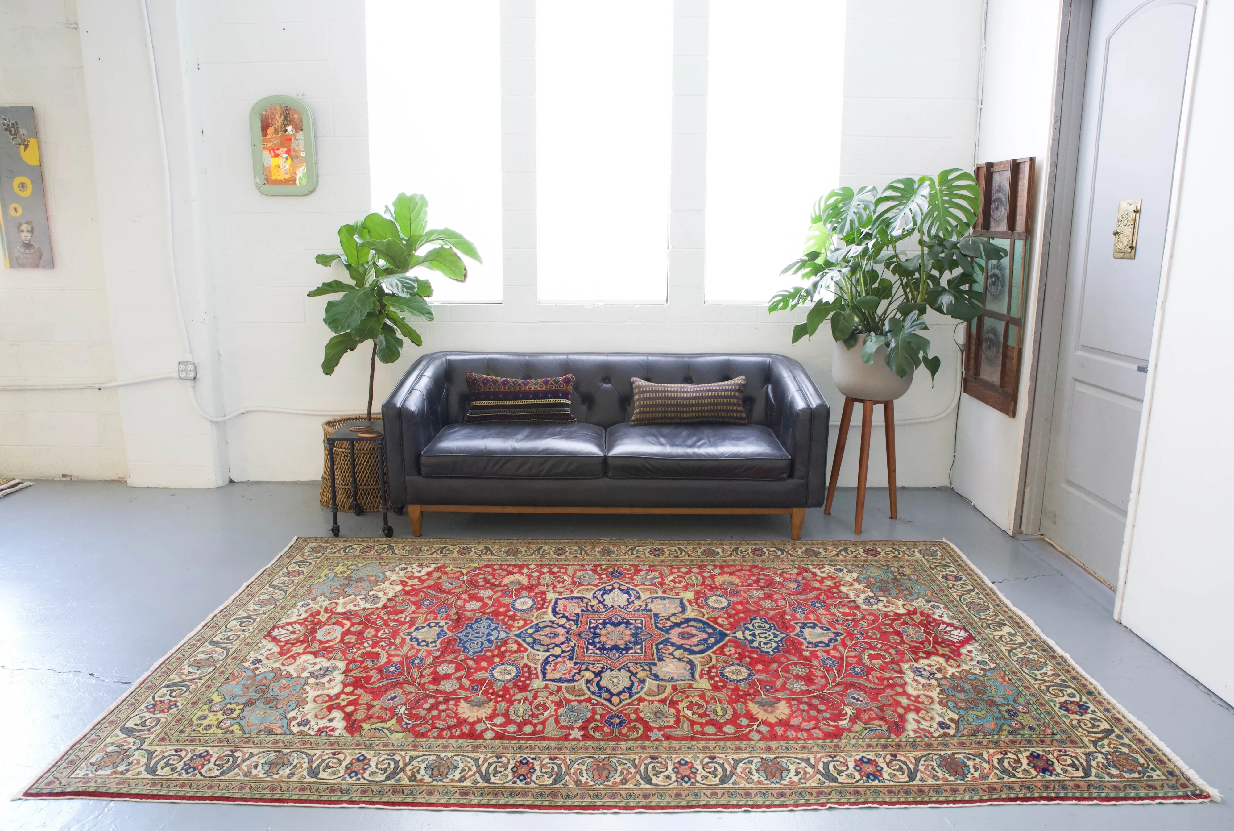 Vintage Turkish Kayseri Rug