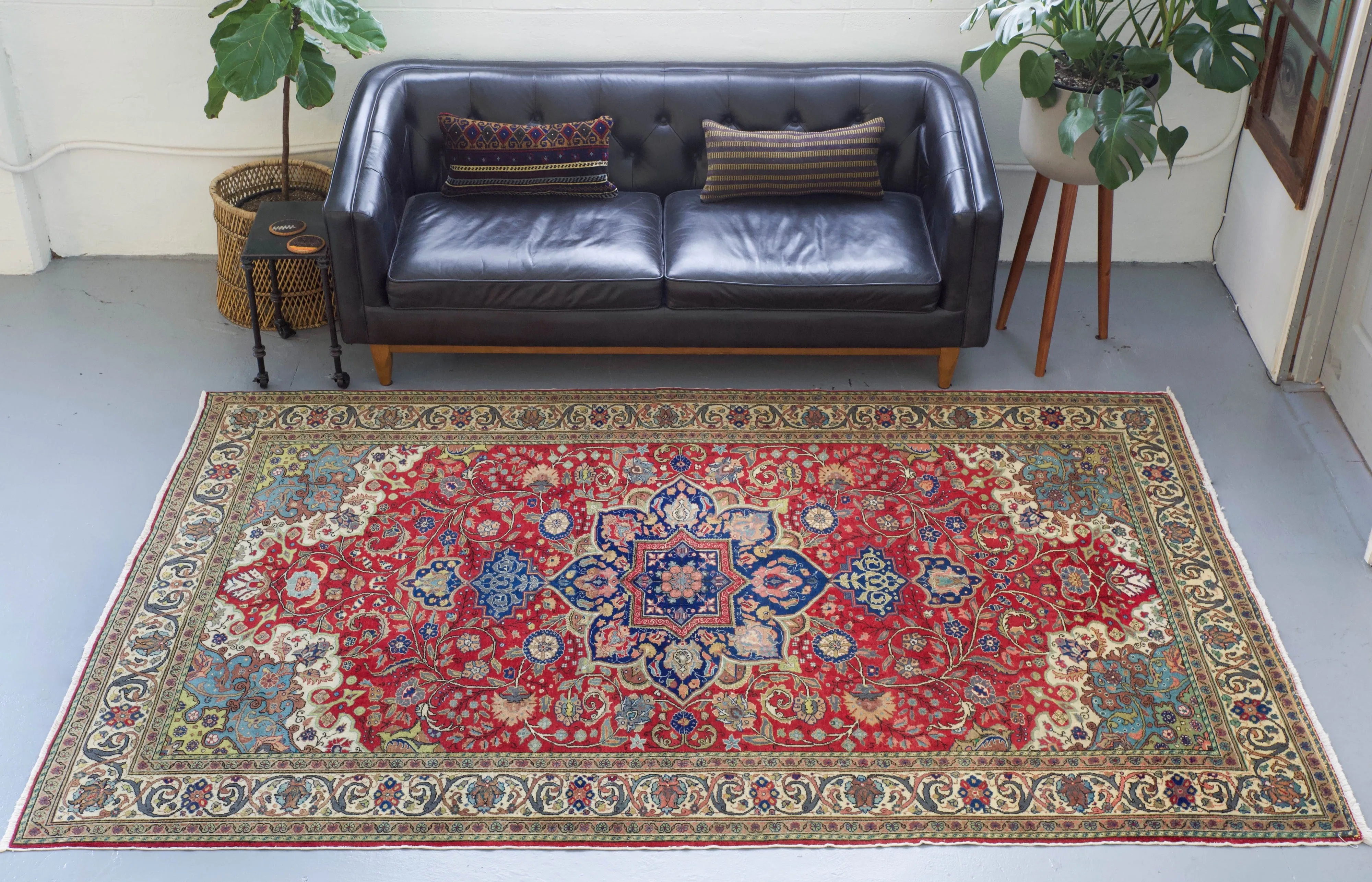 Vintage Turkish Kayseri Rug