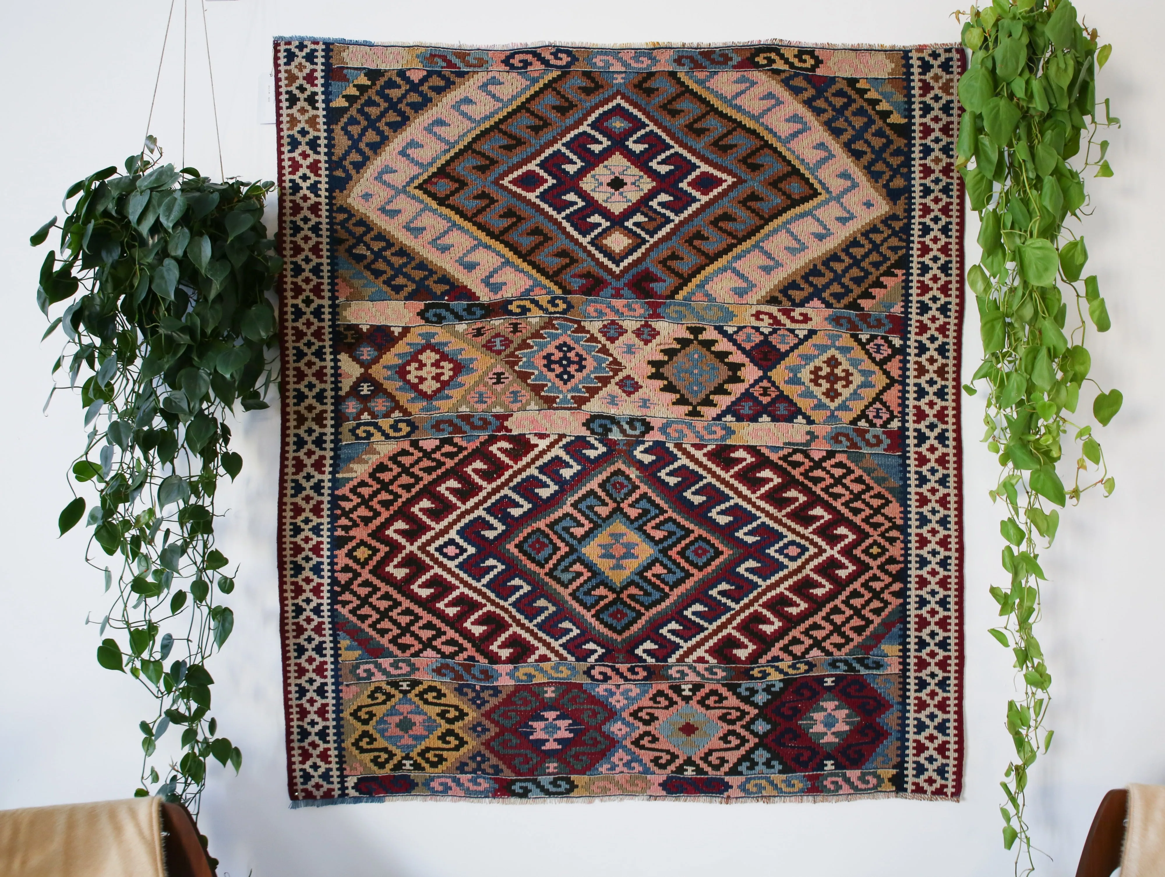 Vintage Van Kilim Rug 5'x5'4"