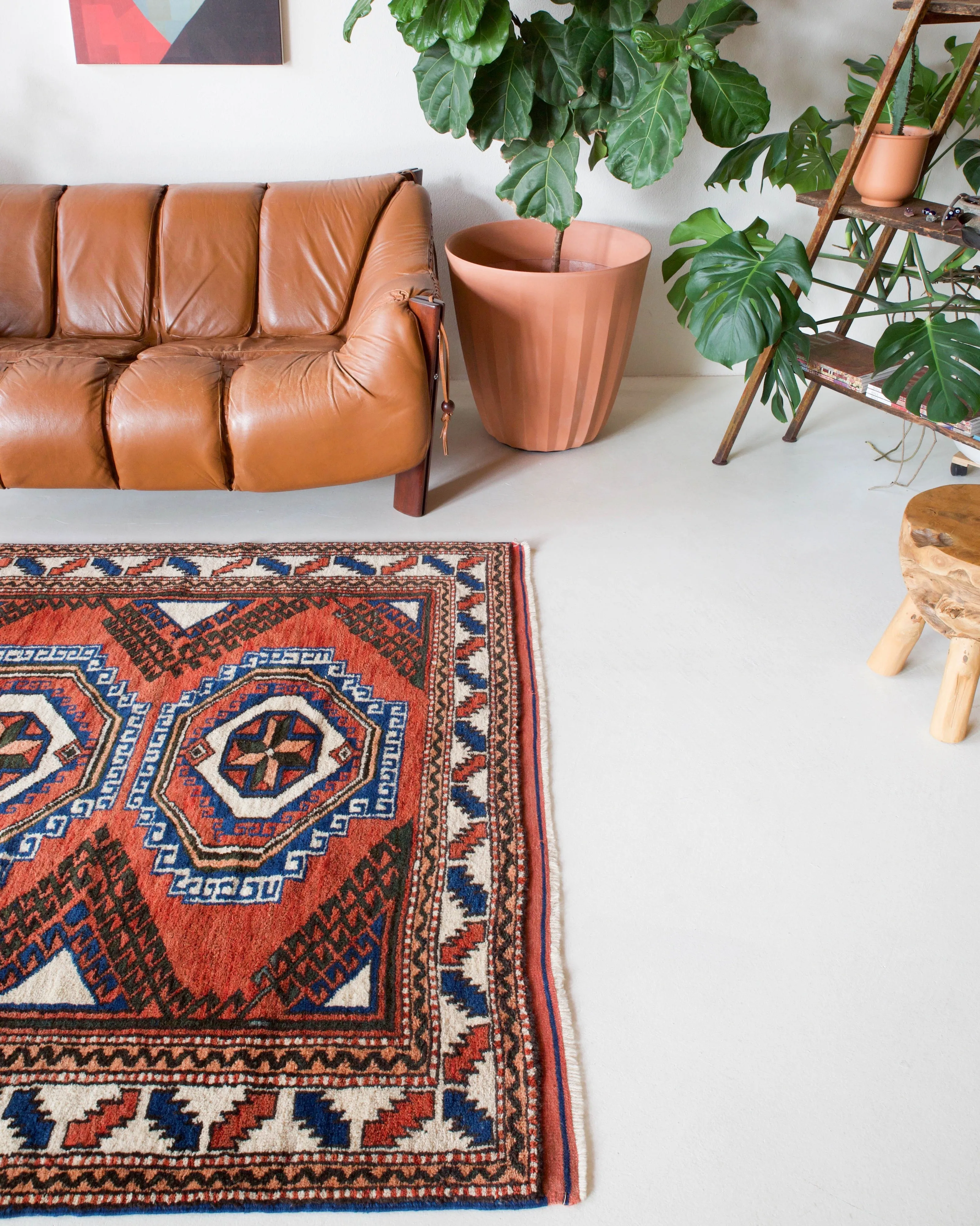 Vintage Western Anatolian Rug 5'6"x6'11"