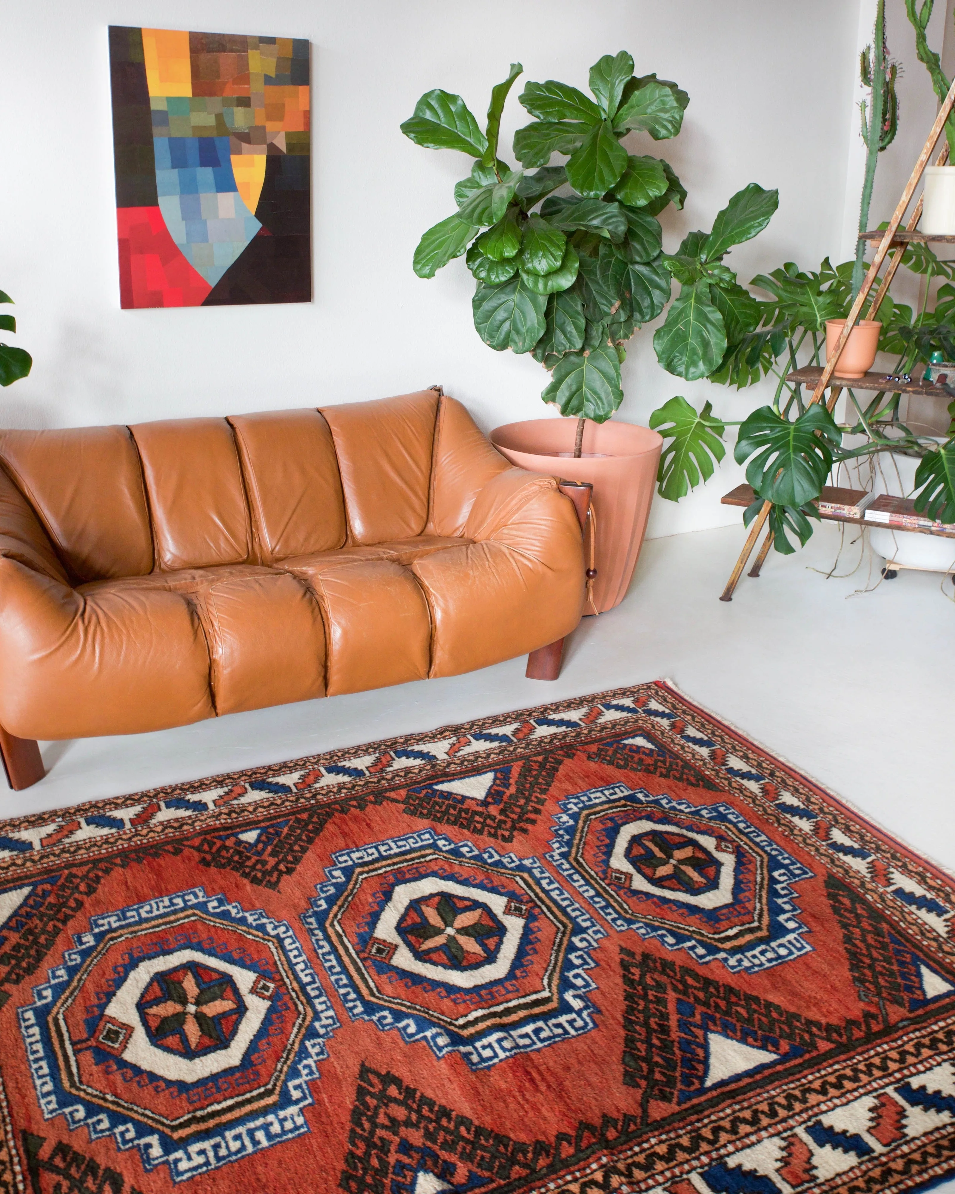 Vintage Western Anatolian Rug 5'6"x6'11"
