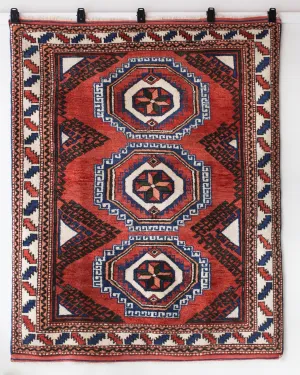 Vintage Western Anatolian Rug 5'6"x6'11"