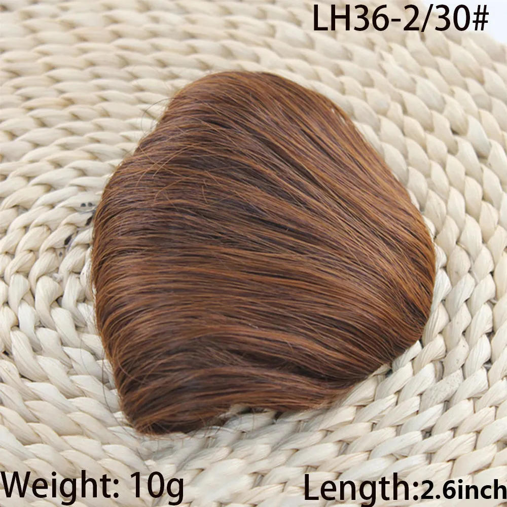 Viviabella Classic Synthetic Short Curly Retro Bangs For Women Clip In Retro Bangs Fringe Extension Natural Synthetic Bangs Hairpieces
