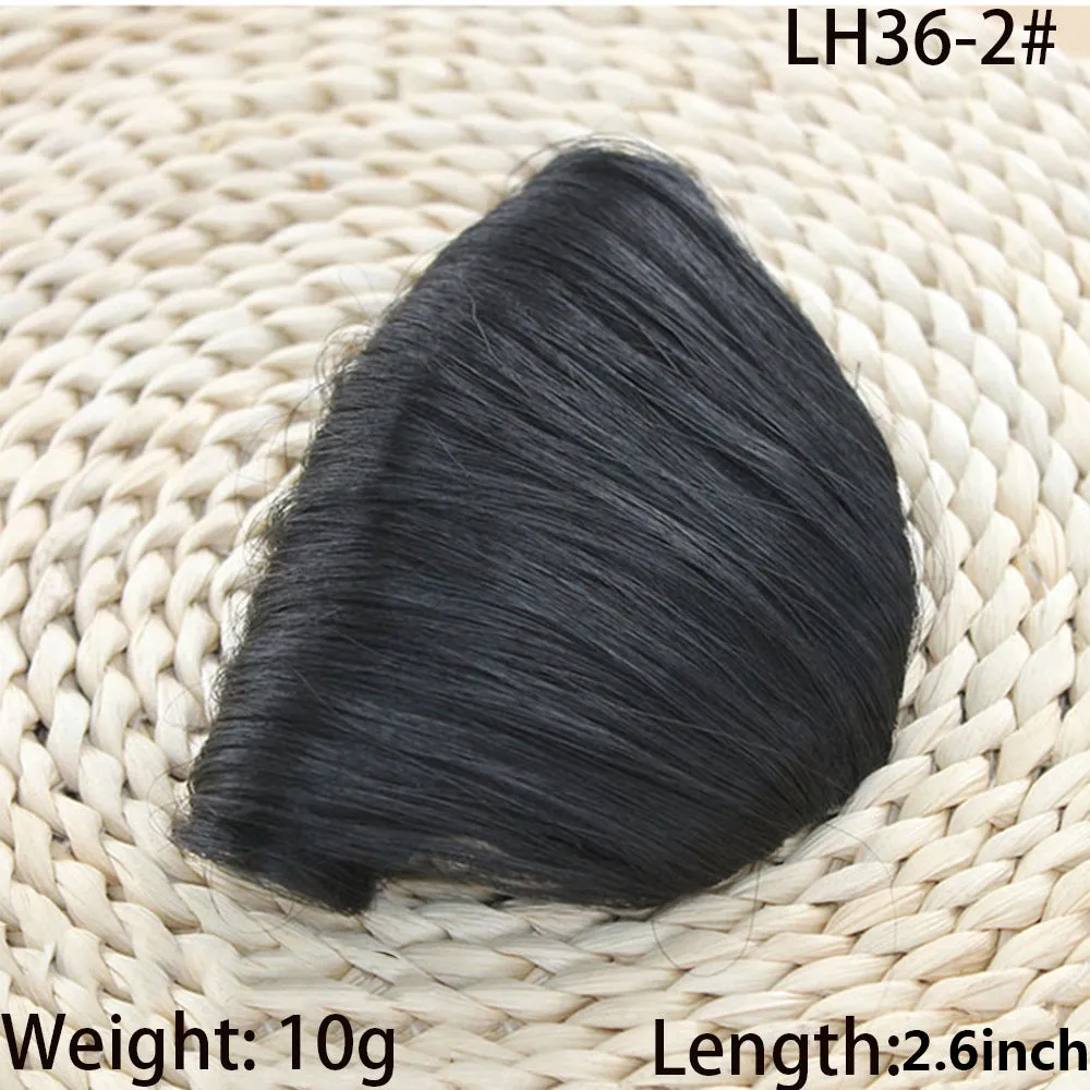 Viviabella Classic Synthetic Short Curly Retro Bangs For Women Clip In Retro Bangs Fringe Extension Natural Synthetic Bangs Hairpieces