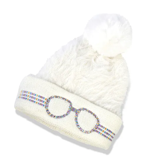 White Snow Knit Hat