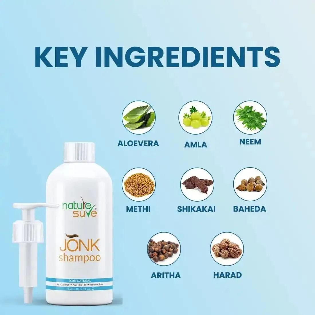 Wholesale | B2B | Bulk Order - Nature Sure Jonk Shampoo Hair Cleanser 30 Units (300ml Each)