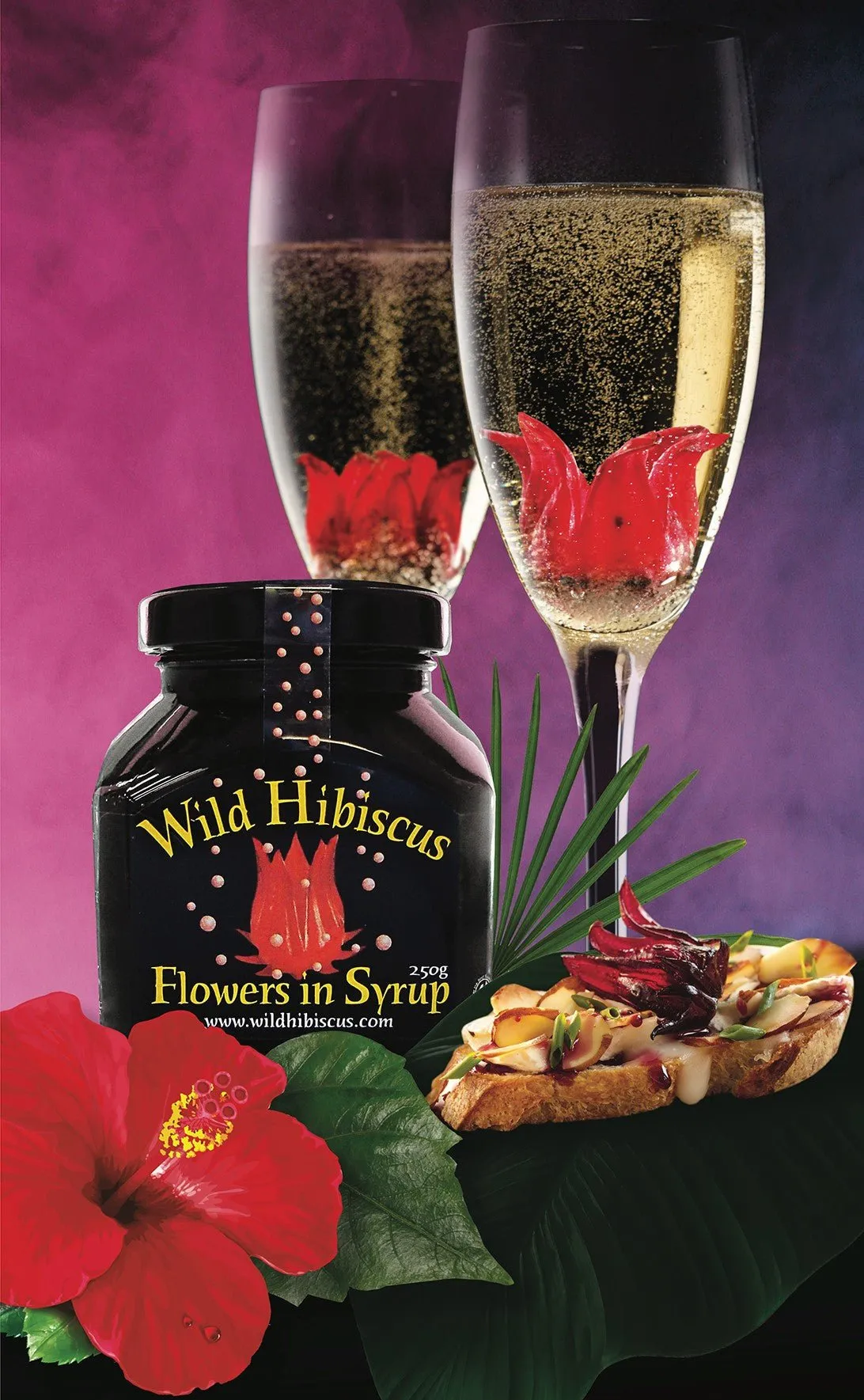 Wild Hibiscus Flowers in Syrup