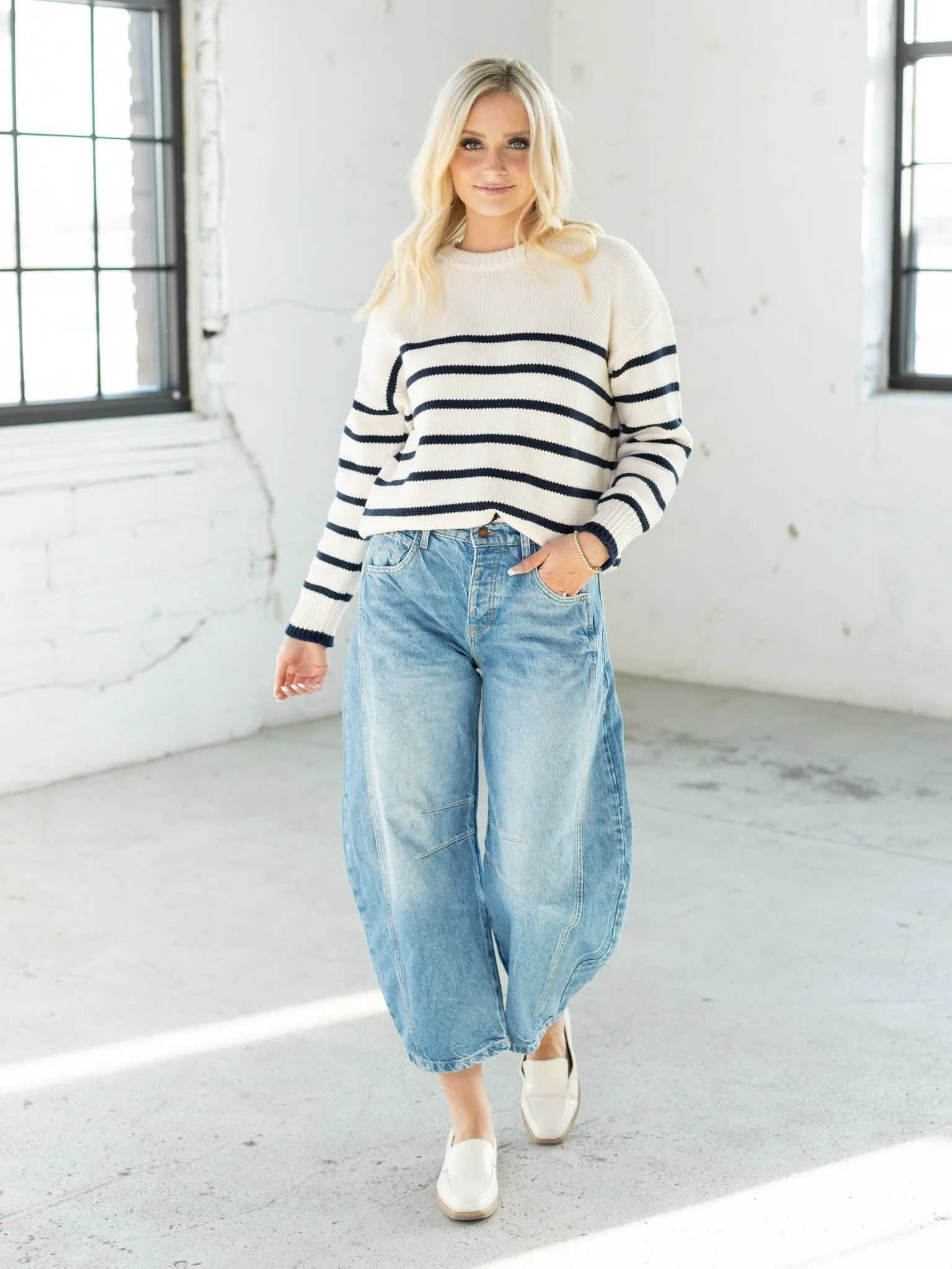 Z Supply Boyfriend Stripe Sweater