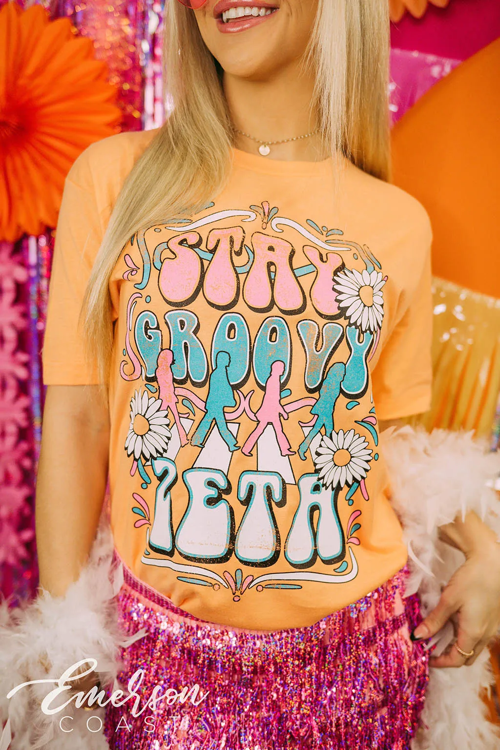Zeta Tau Alpha Bid Day Stay Groovy Tee