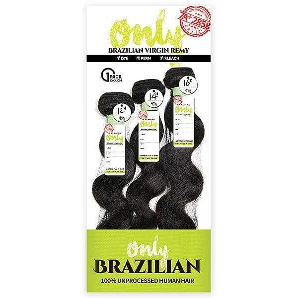 Zury Sis Only Brazilian Virgin Remy Human Hair ONLY BRZ MULTI S-BODY 10-18 Inch (1 Pack Enough)